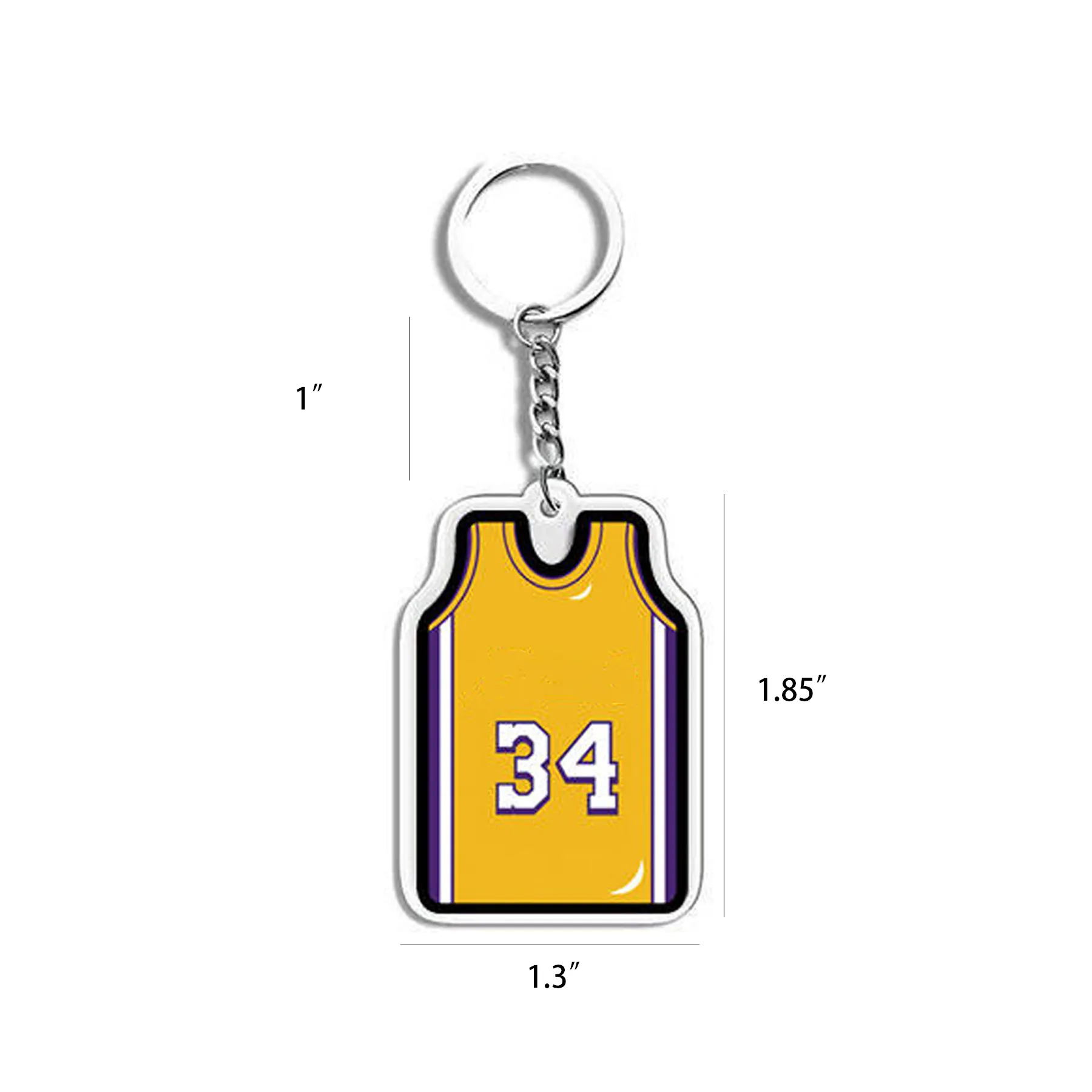 Custom Sports Jersey Keychain With Full Color Print - Image 2