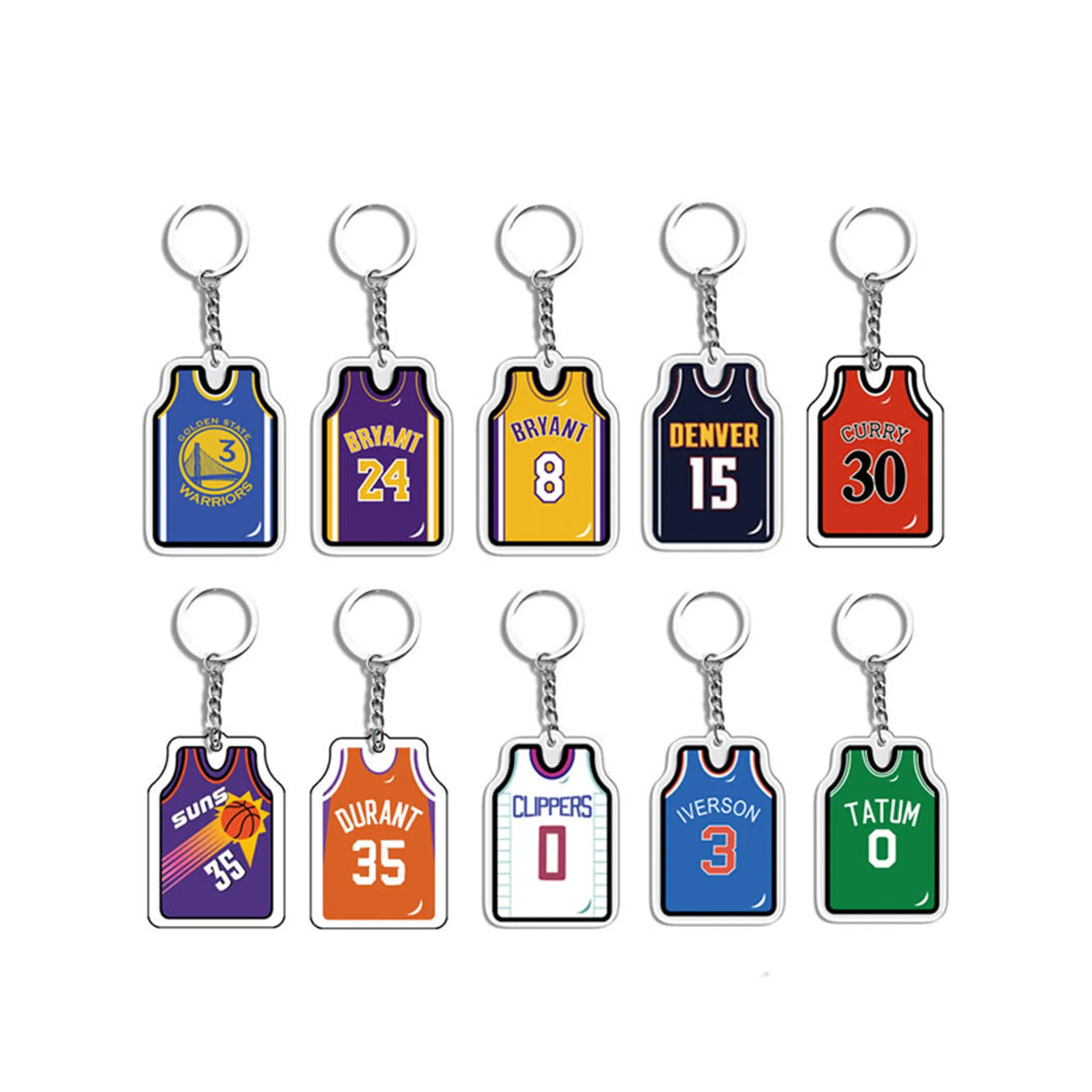 Custom Sports Jersey Keychain With Full Color Print - Image 3