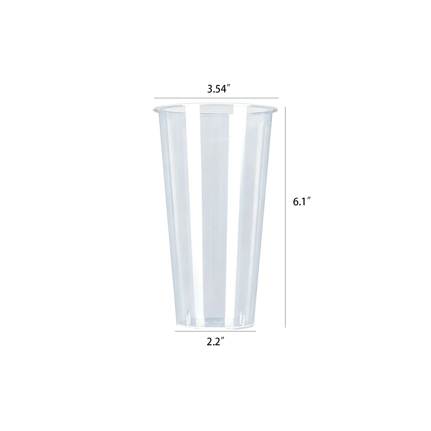 20 Oz Clear Frosted Disposable Plastic Cup With Lid - Image 2
