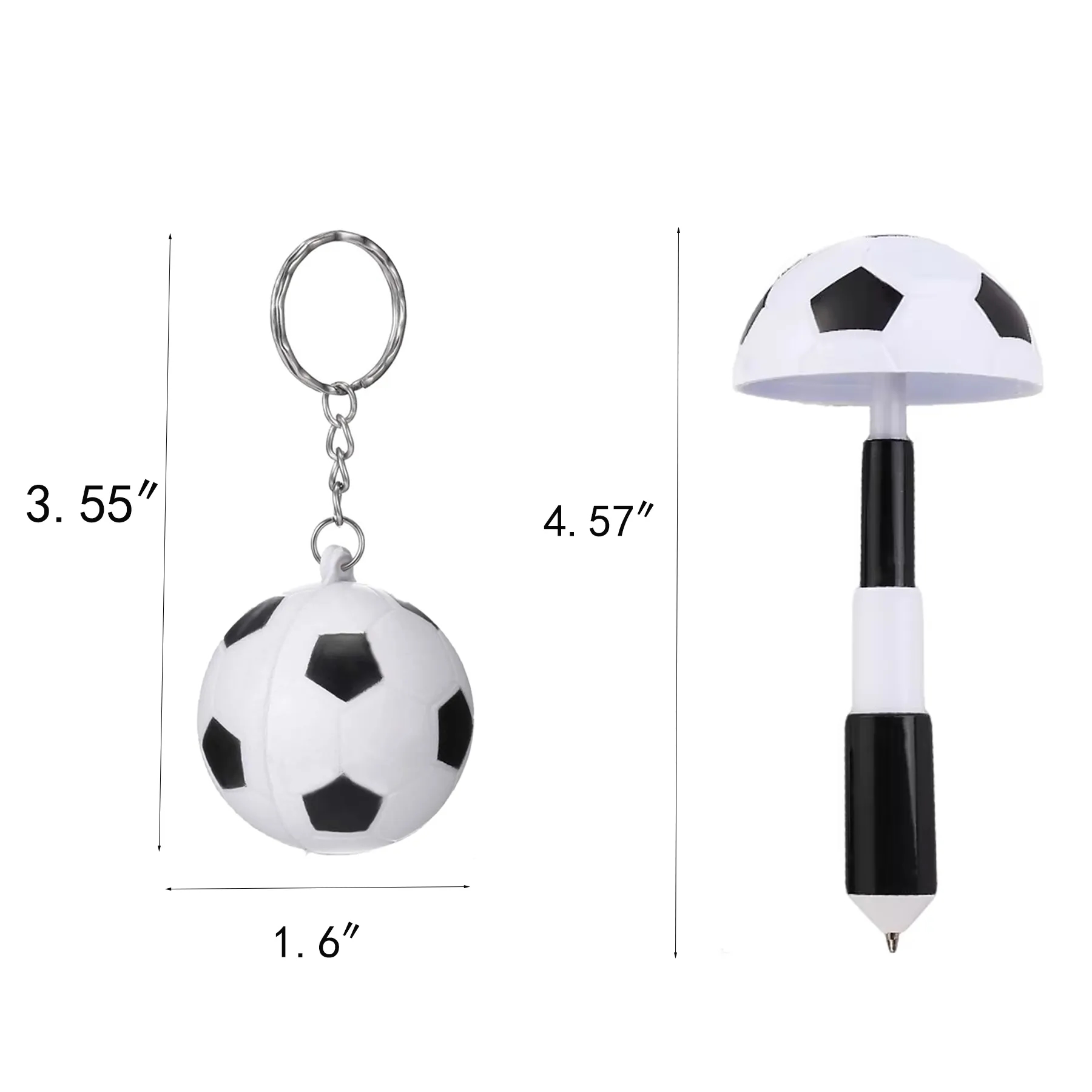 Custom Soccer Ball Pen Keychain With Lanyard Clip For Bags - Image 2