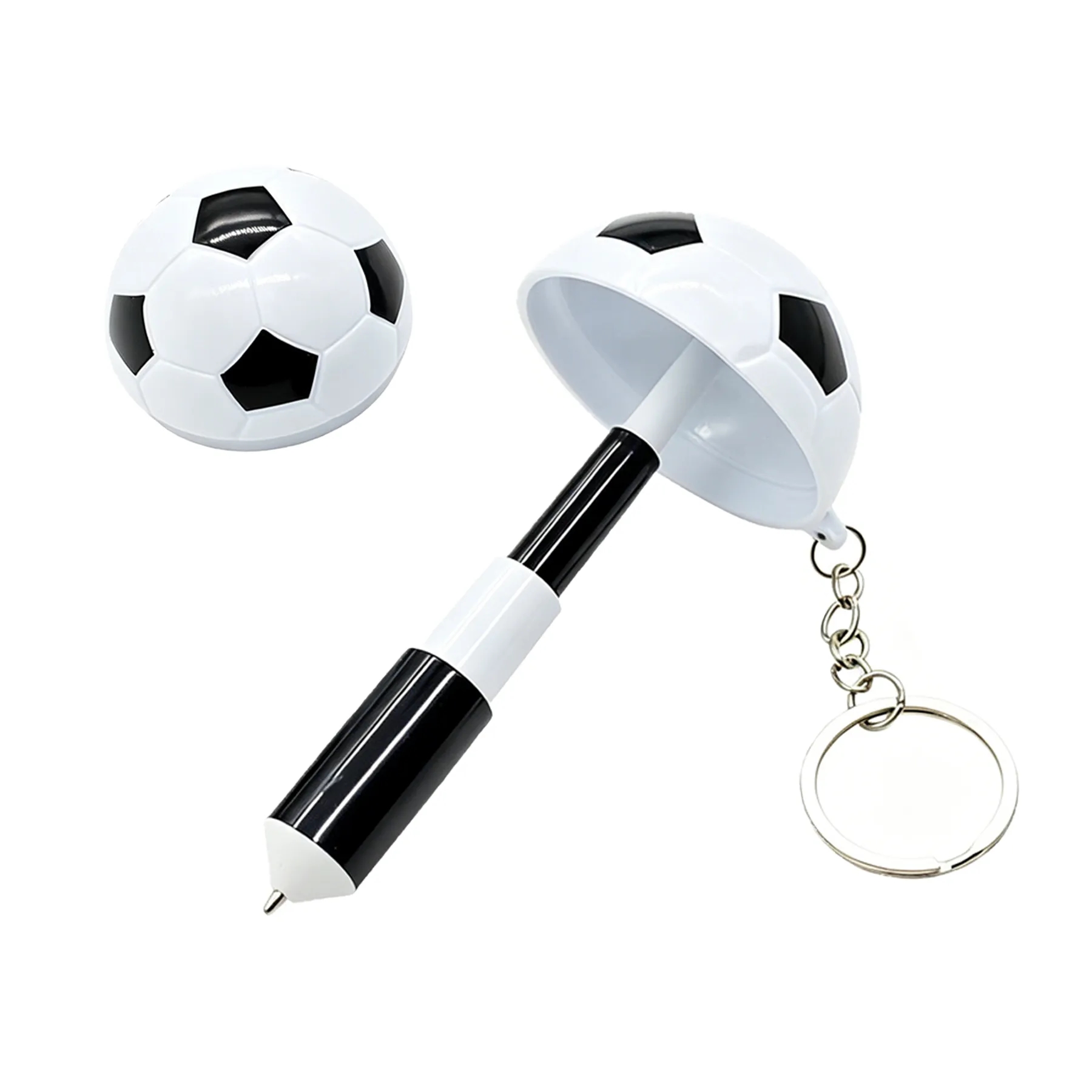 Custom Soccer Ball Pen Keychain With Lanyard Clip For Bags - Image 3