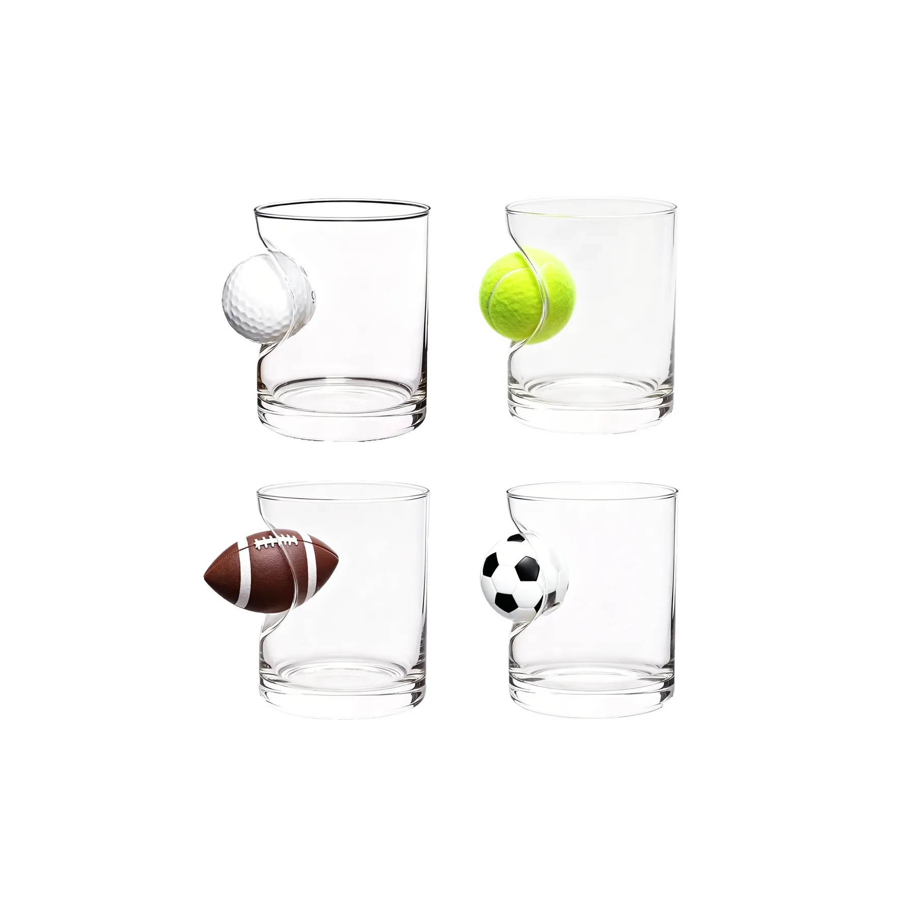 Creative Soccer Ball Embedded Glass Cup - Image 3