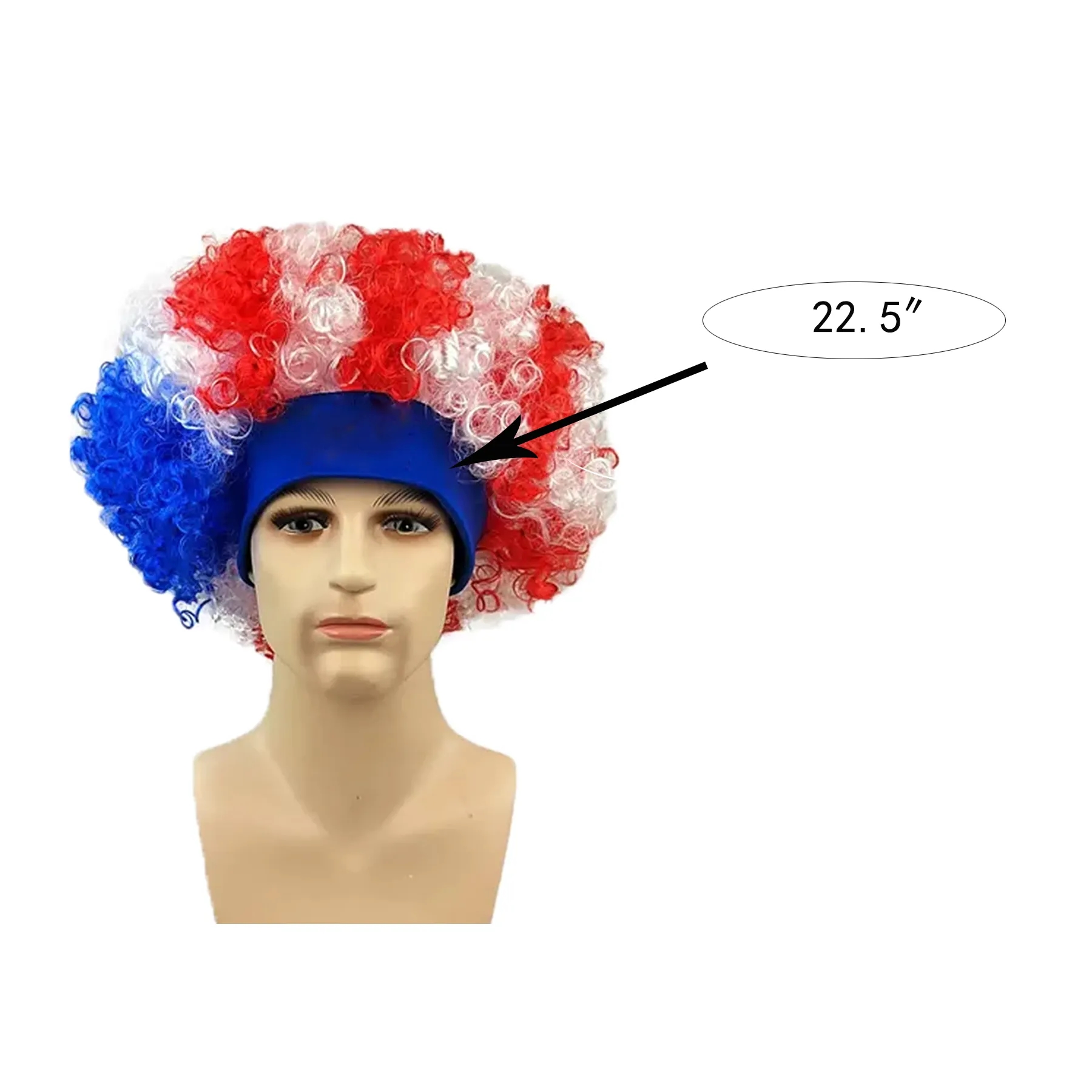 National Color Afro Wig For Soccer Fan Cheering - Image 2