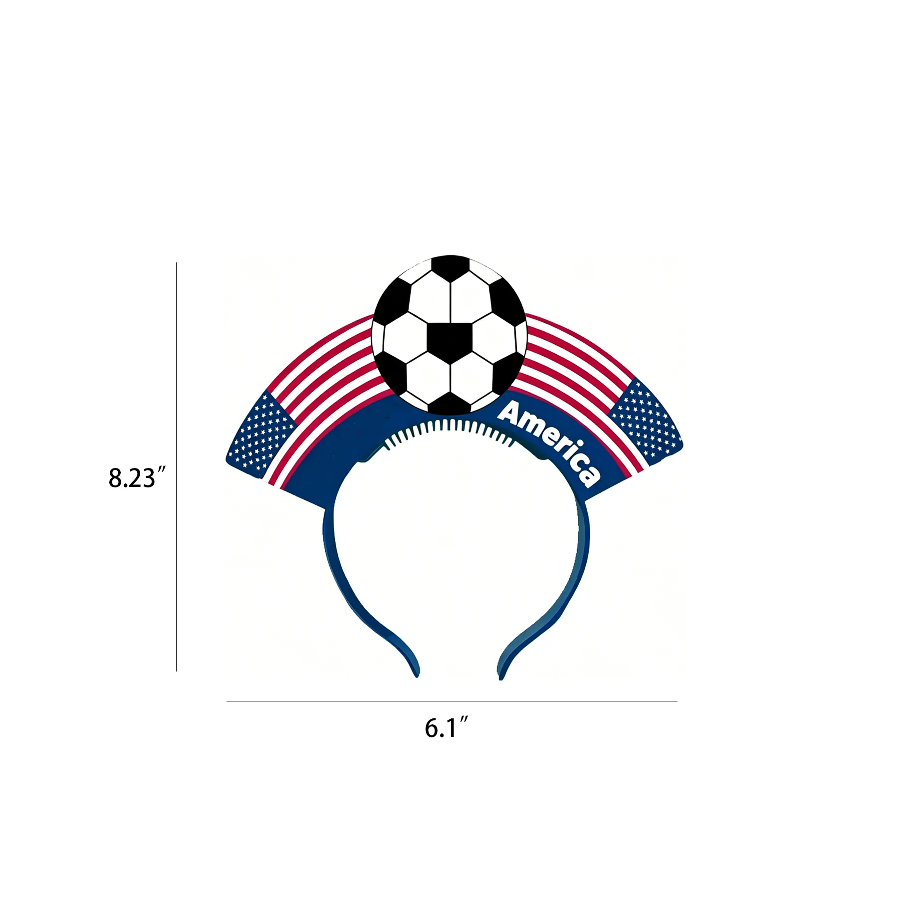 Spring Soccer Fan Headband With Full Color Party Logo - Image 2