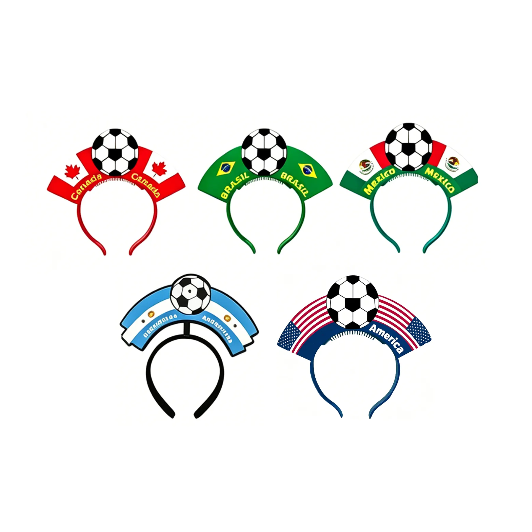 Spring Soccer Fan Headband With Full Color Party Logo - Image 3
