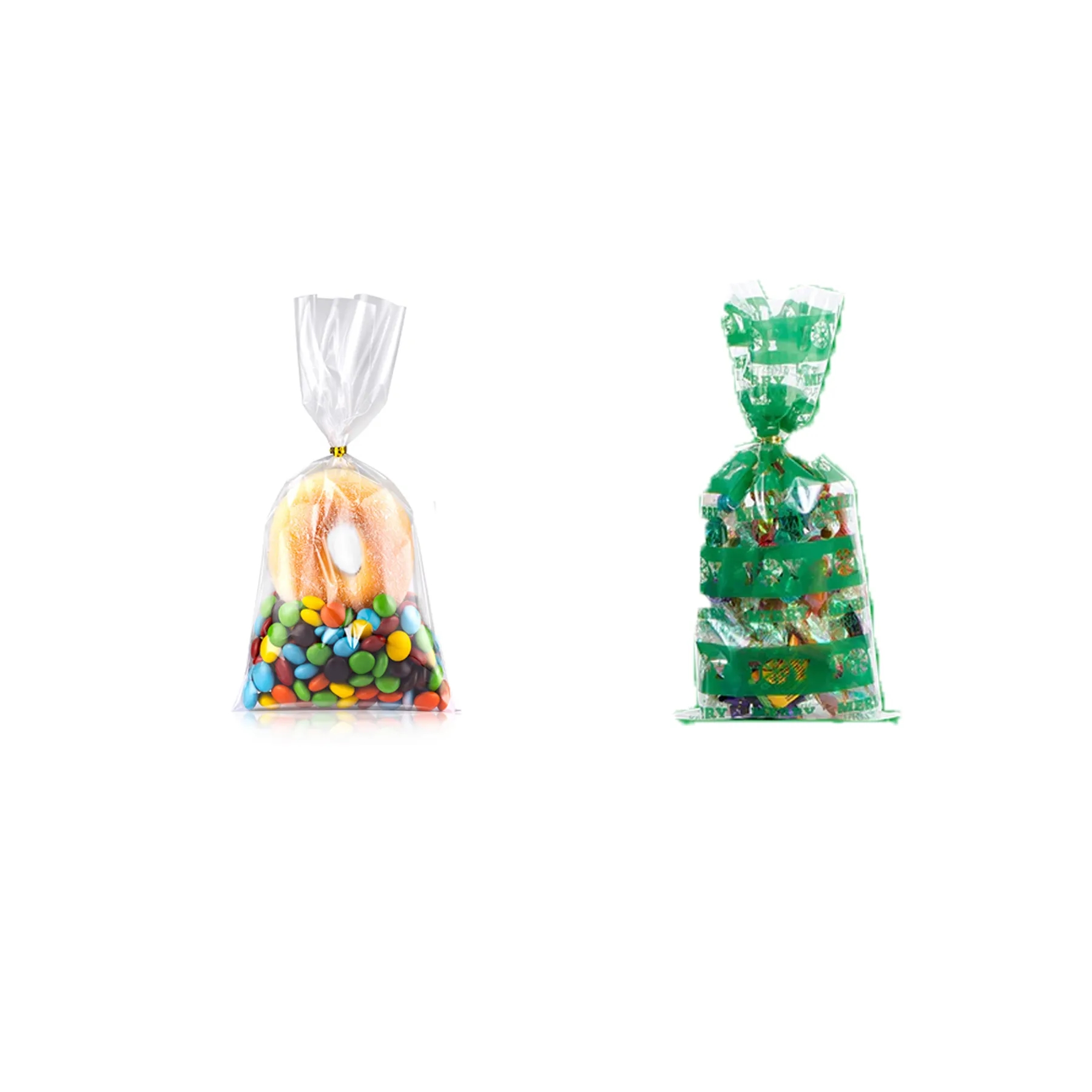 3" x 1.5"x 11" Custom Printed Clear Cellophane Treat Bag - Image 3