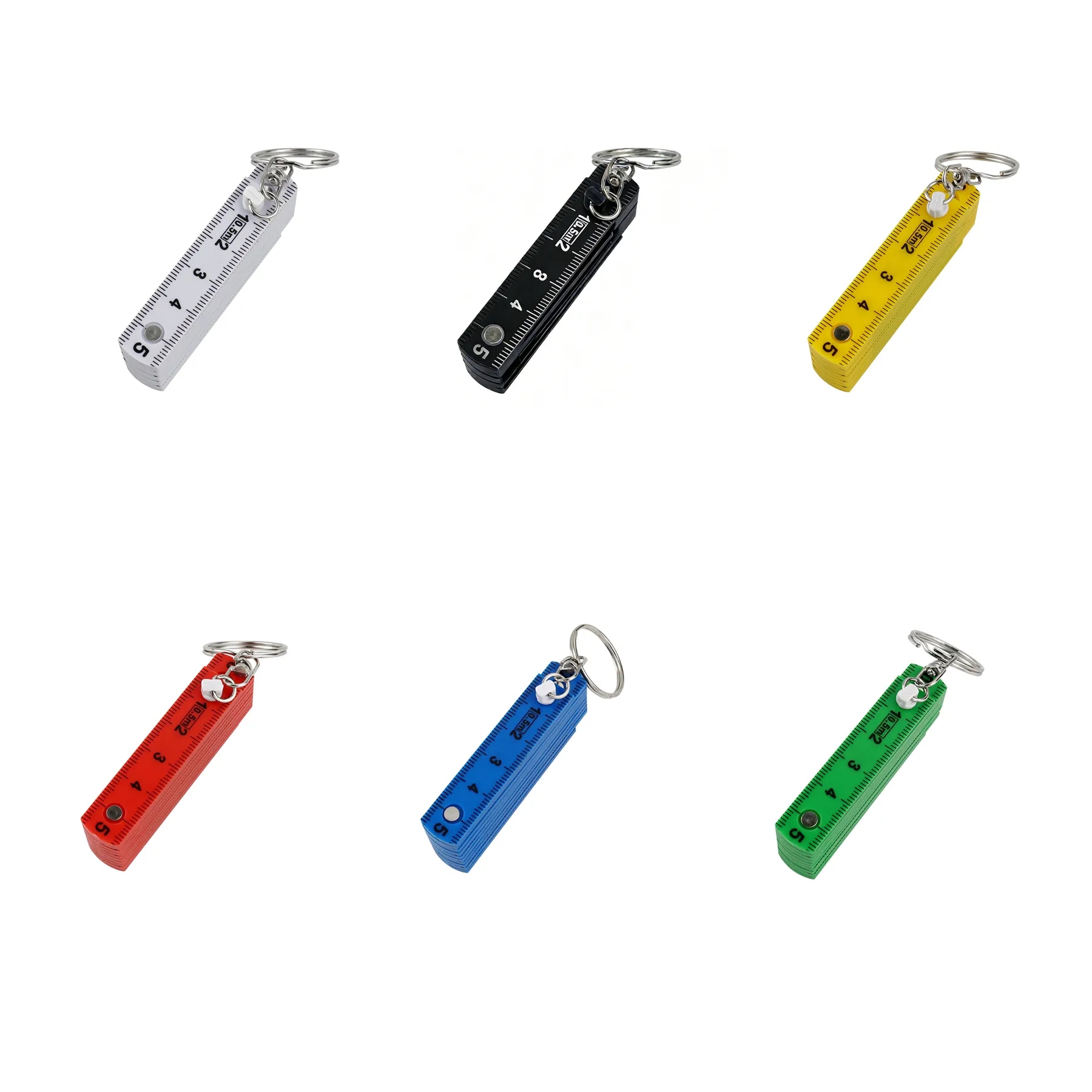 18 Inch Folding Ruler Keychain With Pad Print Area - Image 3