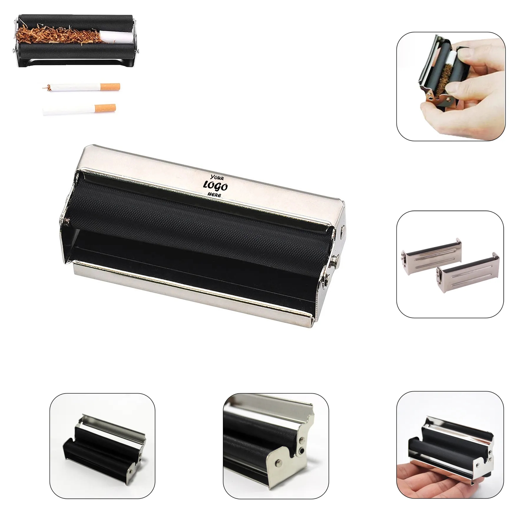 110mm Metal Portable Cigarette Rolling Machine Easy To Opera