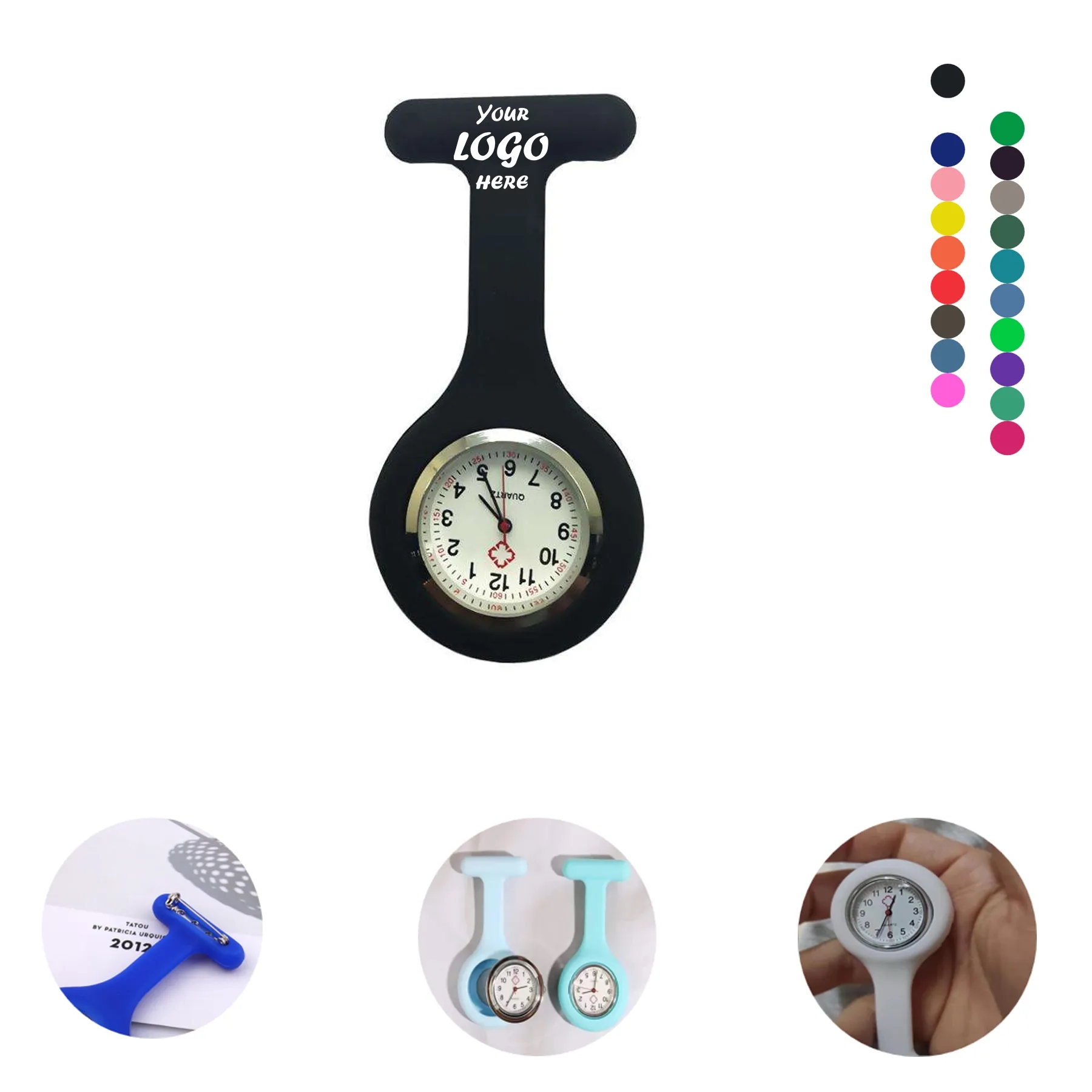 Silicone Nurse Clip Watch For Daily Care And Travel