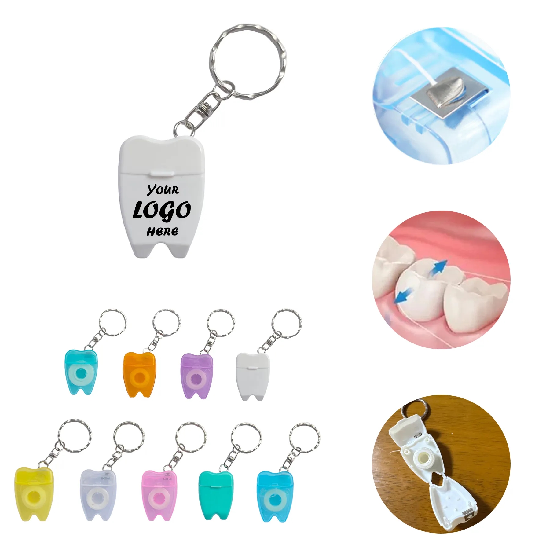 Mint Dental Floss Key Tag For Everyday Carry