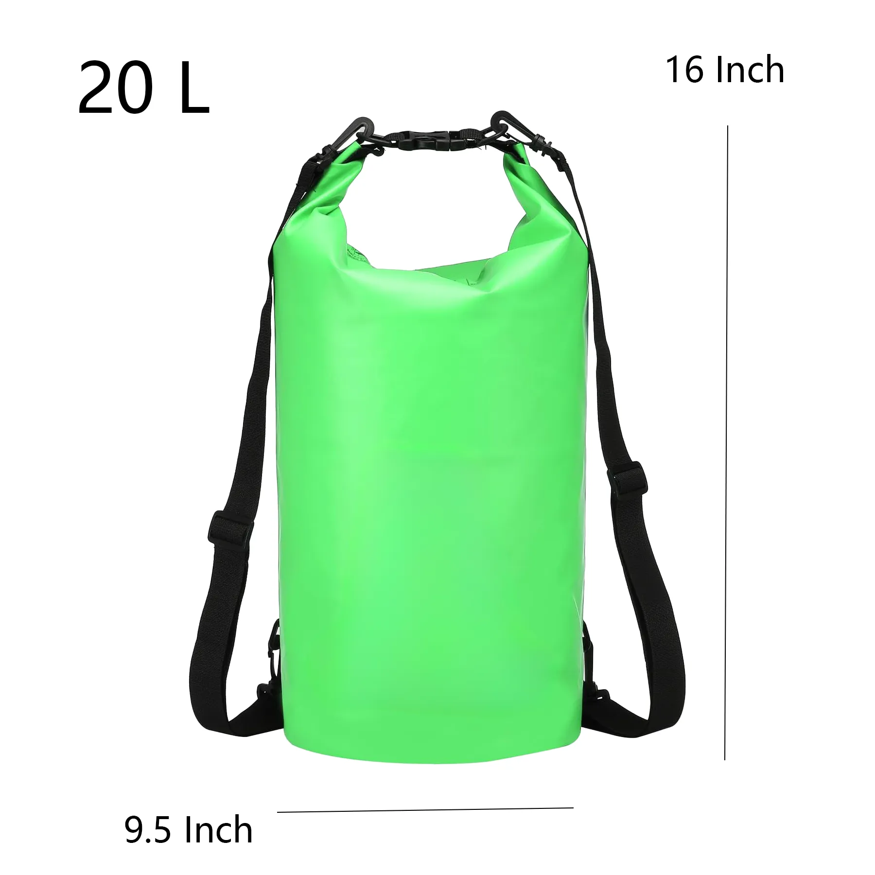 20L Waterproof Roll-Top Dry Bag For Beach And River Trips - Image 2