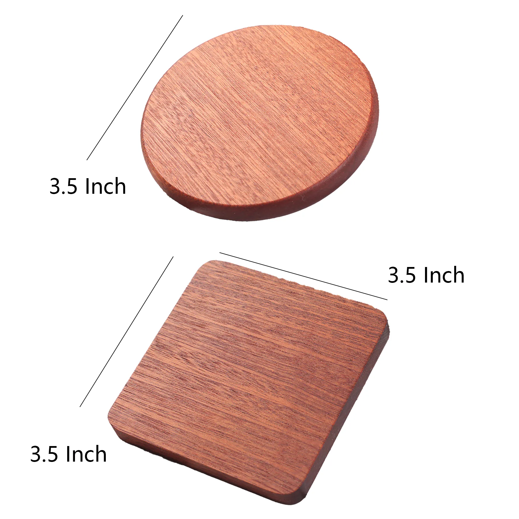 Round Walnut Wood Drink Coaster For Tabletops - Image 2