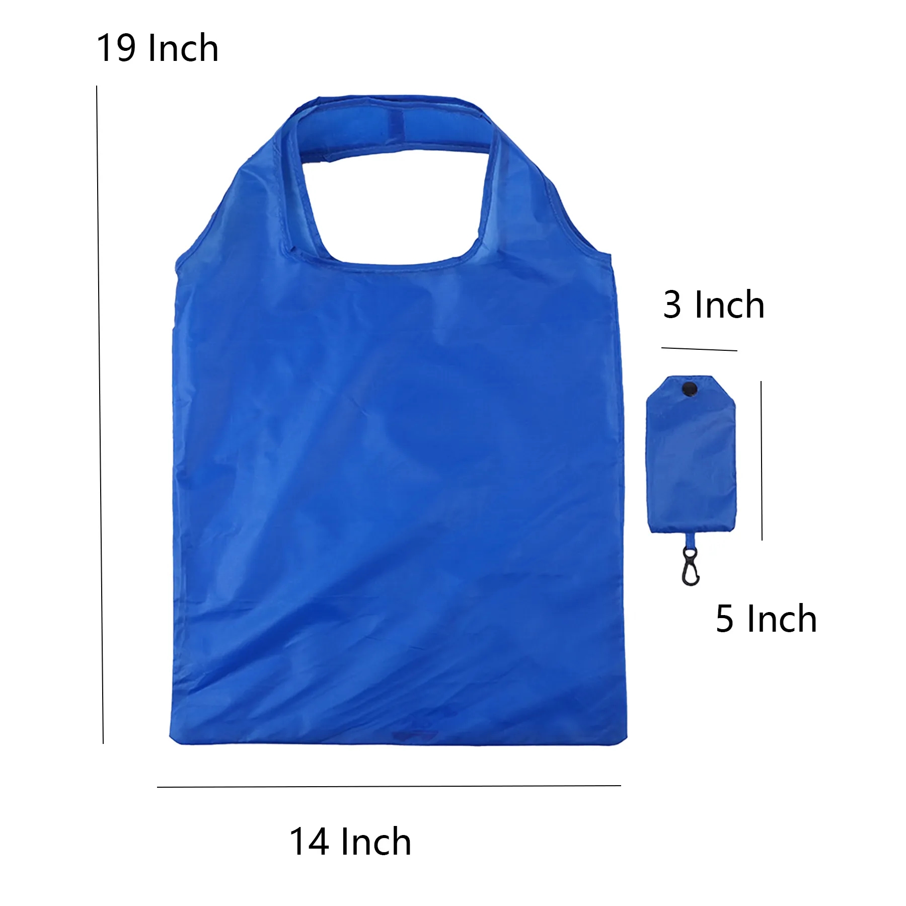 Foldable Reusable Shopping Tote Bag With Snap Pouch - Image 2