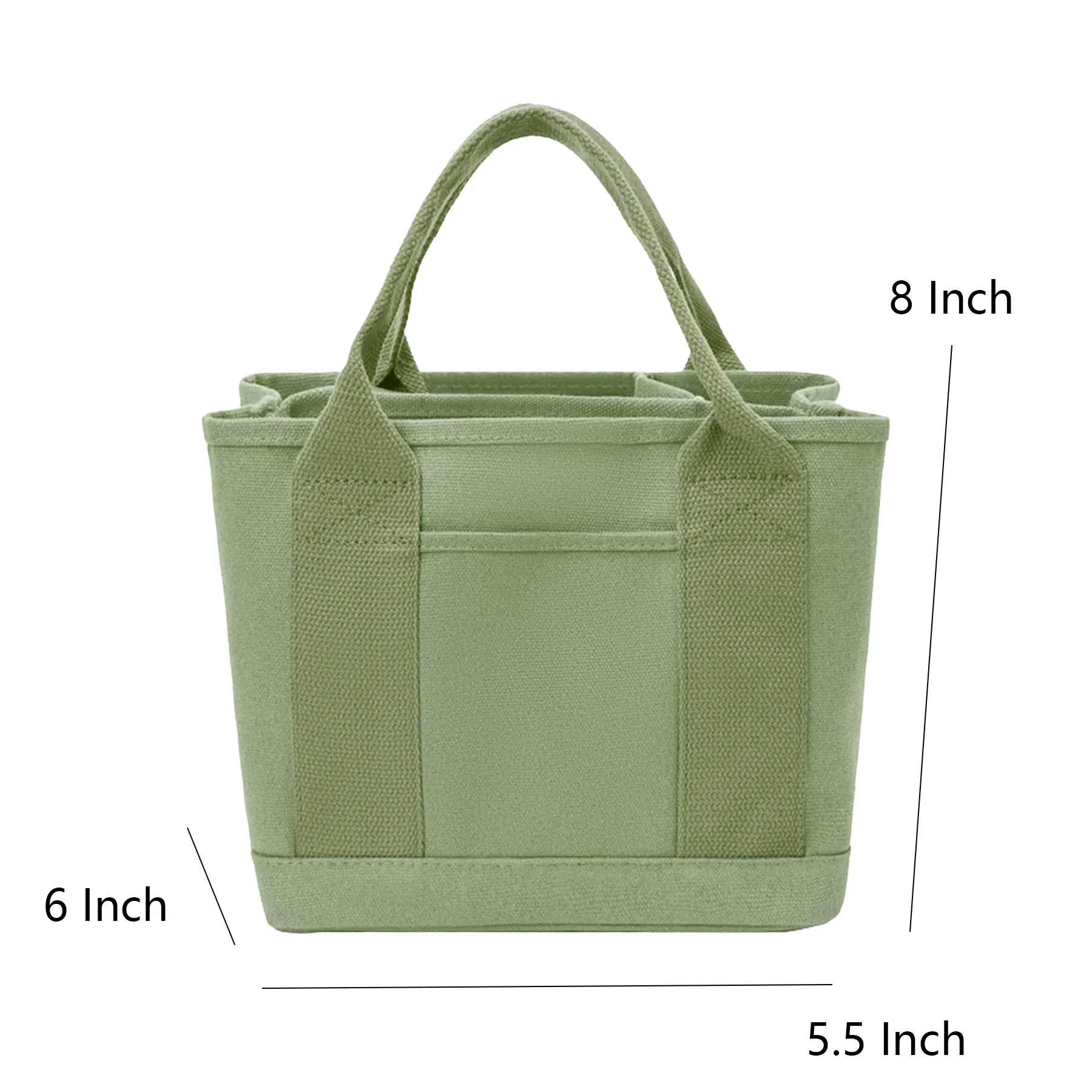 Canvas Multi Pocket Tote Bag With Shoulder Strap - Image 2
