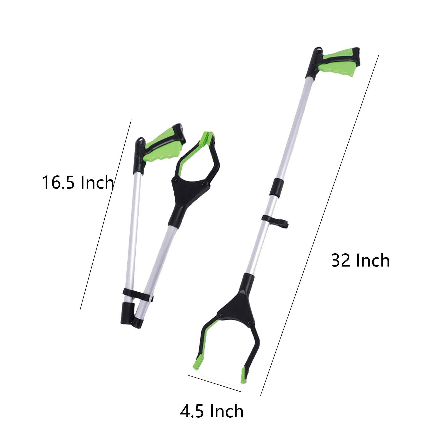 Foldable Reacher Grabber Tool With Colored Grip Tips - Image 2