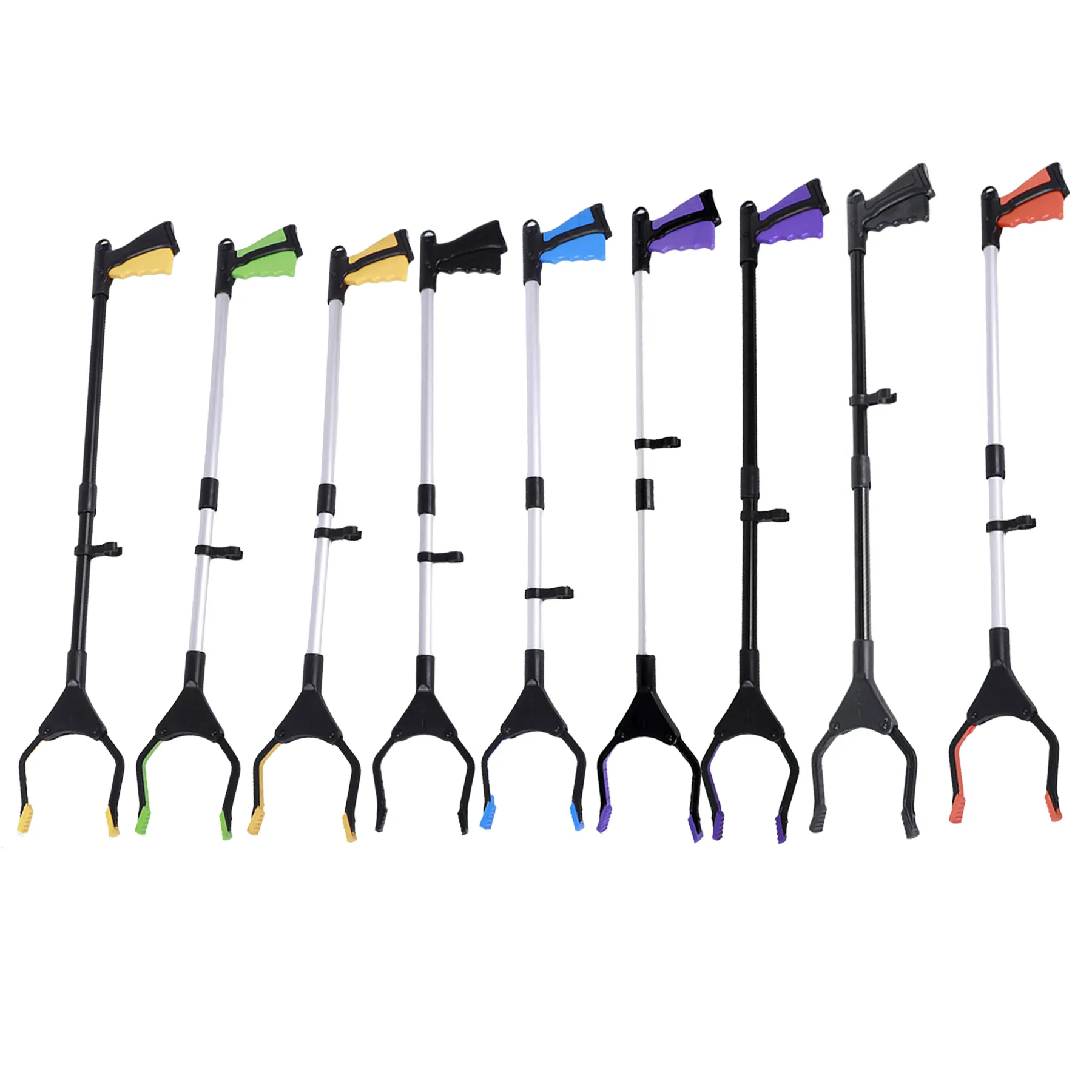 Foldable Reacher Grabber Tool With Colored Grip Tips - Image 3