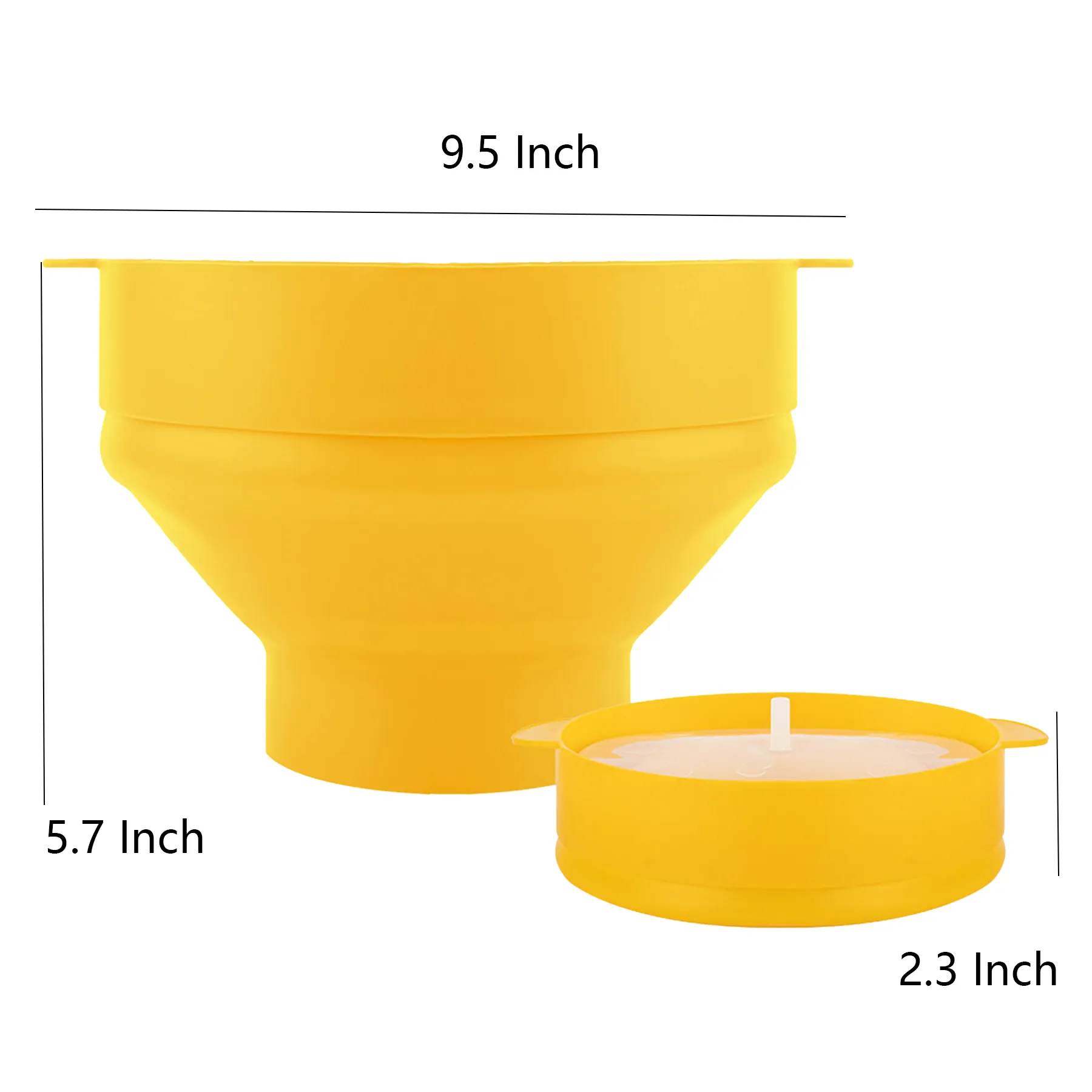 Collapsible Silicone Microwave Popcorn Popper Cup - Image 2