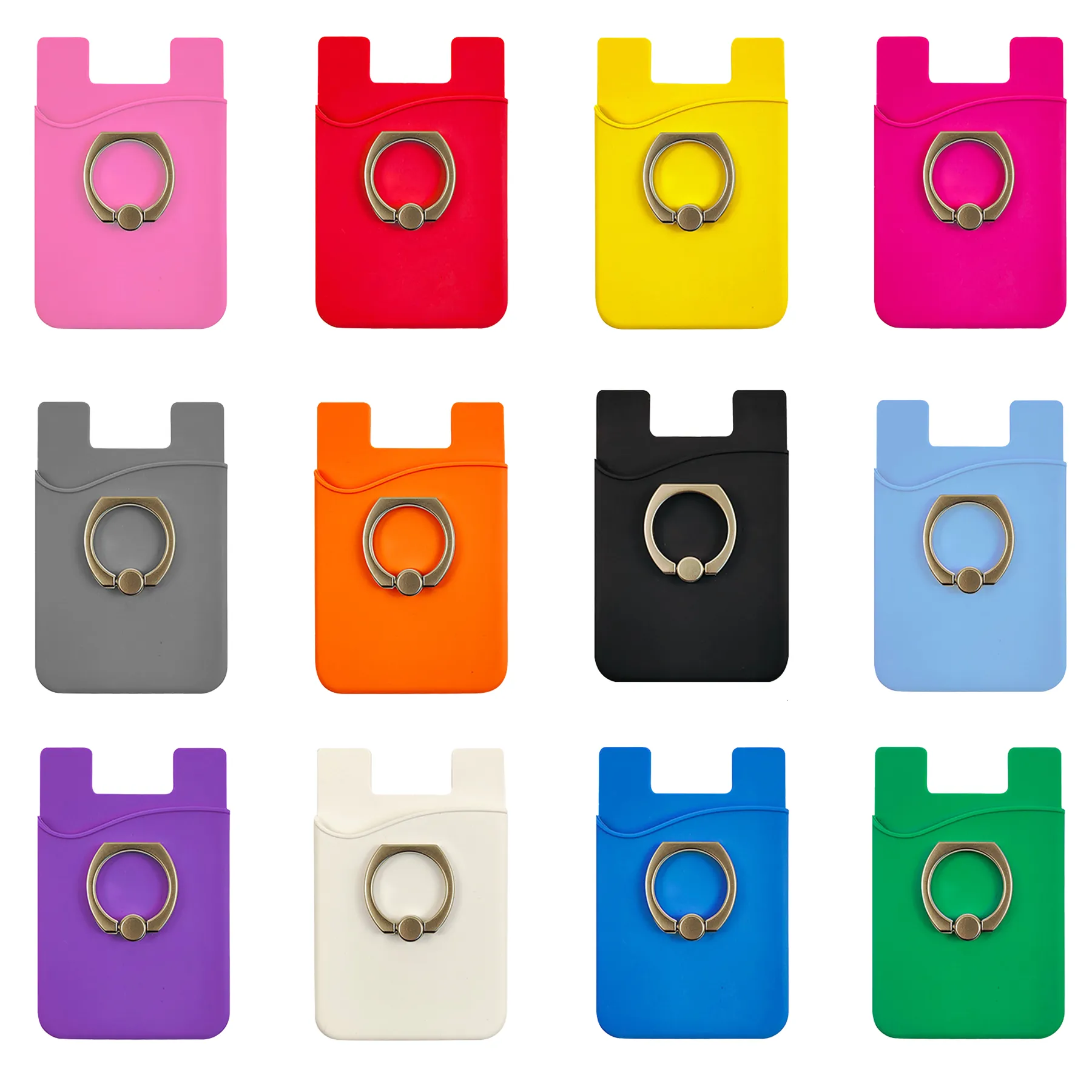Silicone Phone Wallet Card Holder With Ring Stand - Image 3