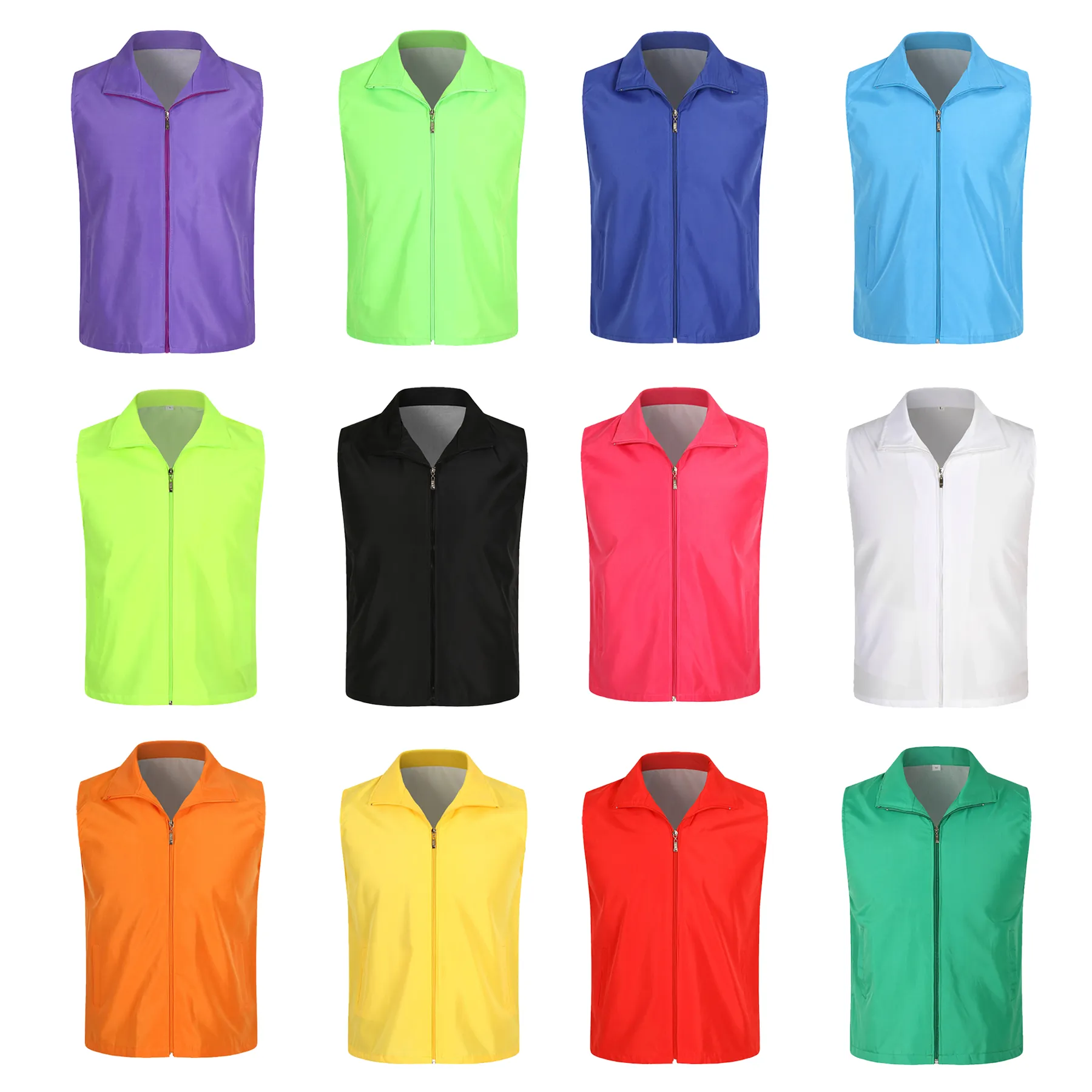 Polyester Volunteer Activity Vest With Front Zipper - Image 2