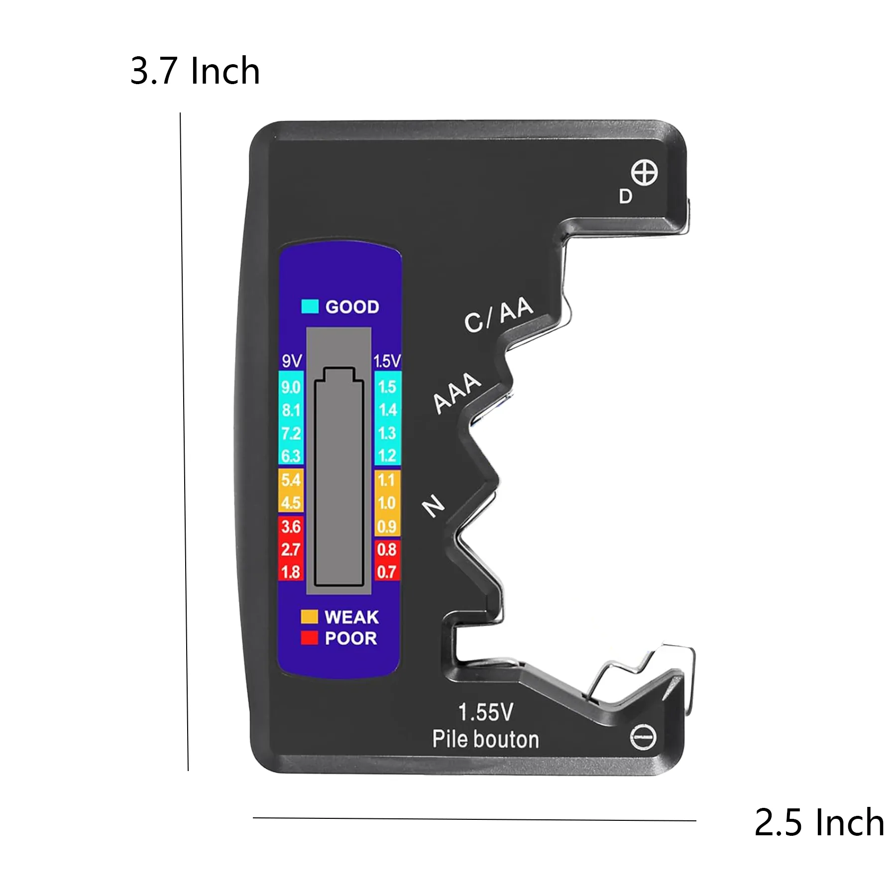 Compact Universal Battery Tester With Easy LCD Screen - Image 2