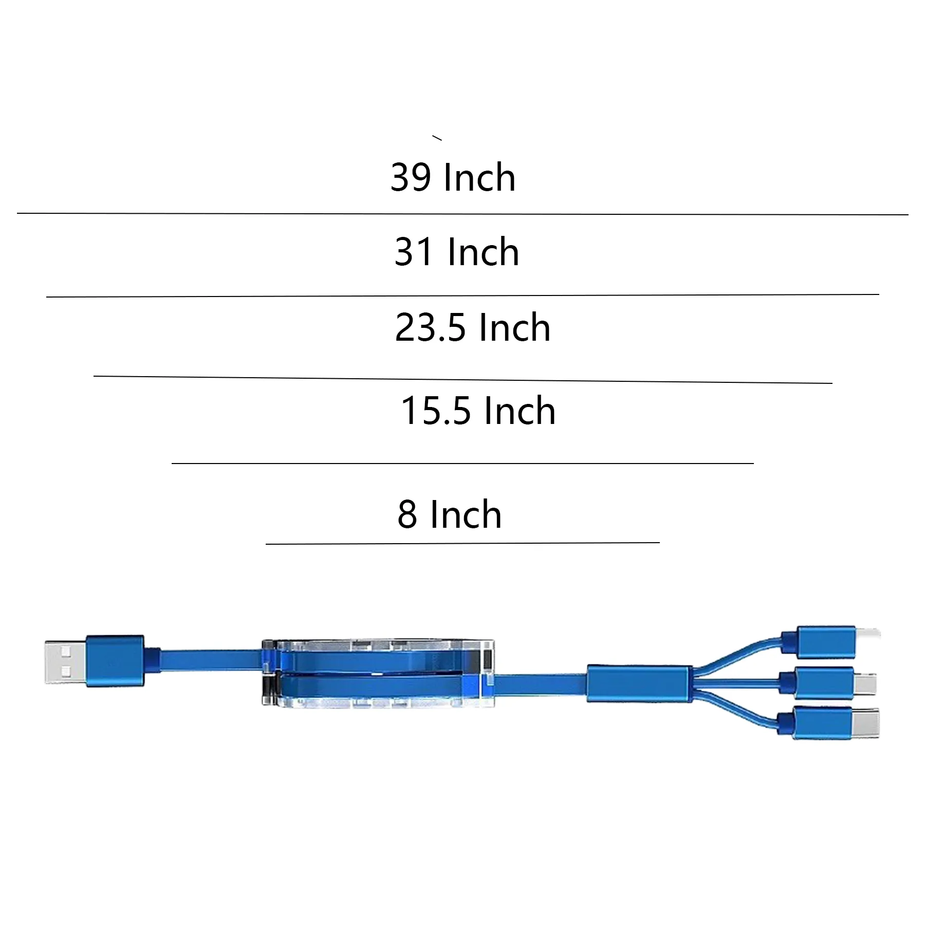 3 In 1 Retractable USB Charging Cable - Image 2