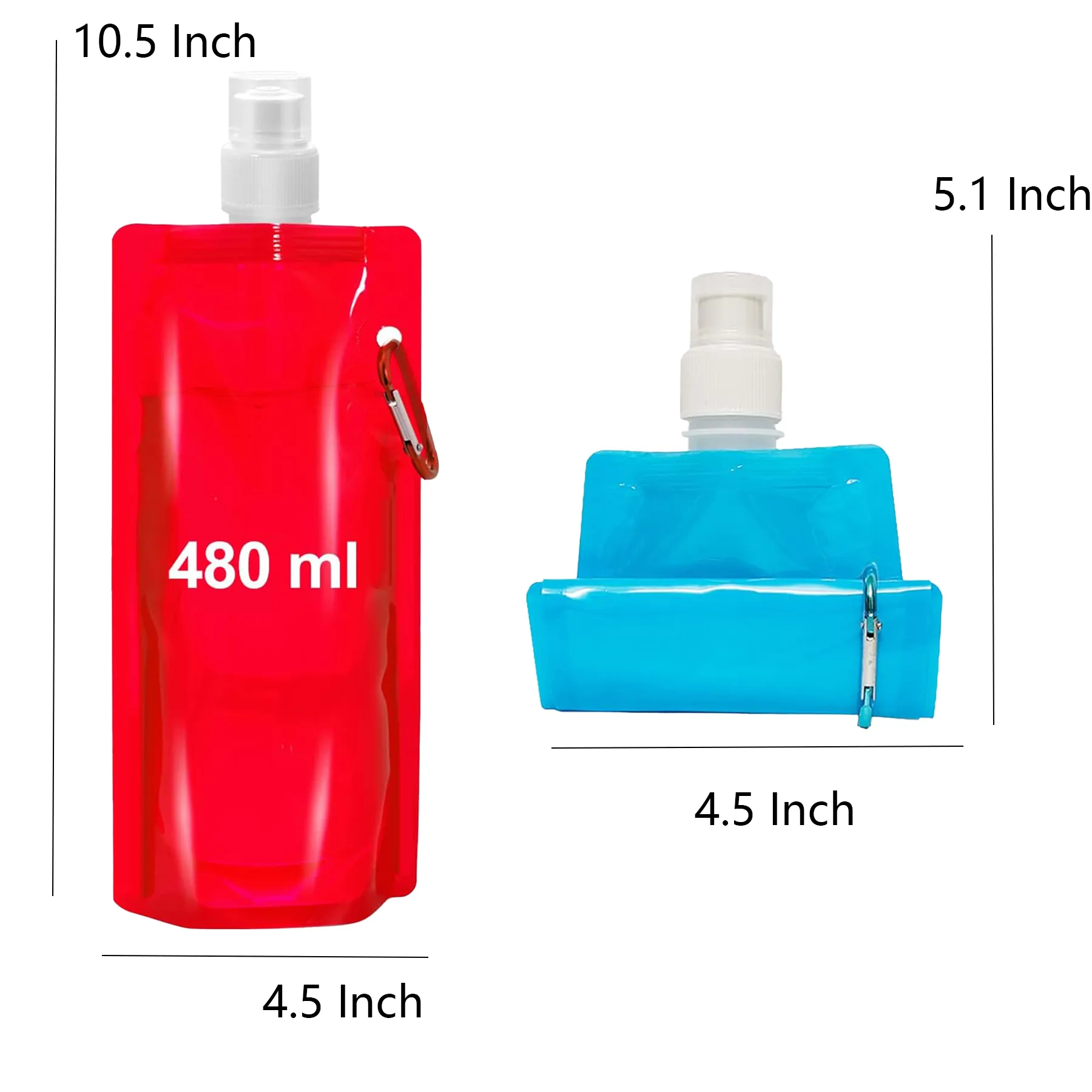 Collapsible Roll Up Water Bottle With Clip - Image 2