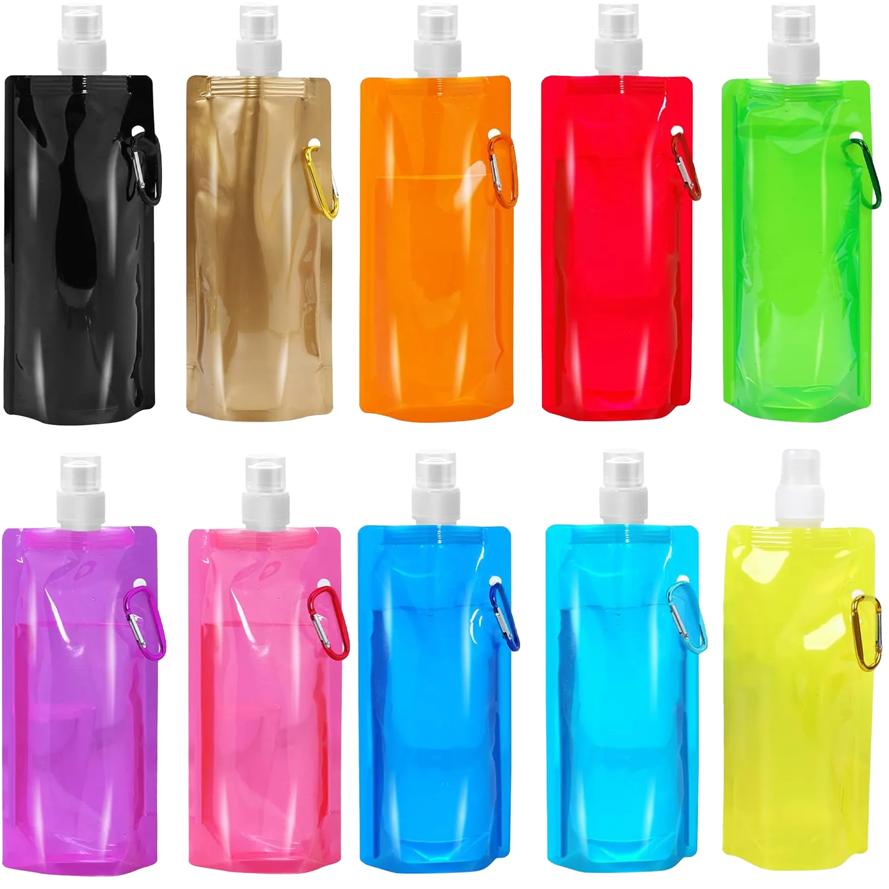 Collapsible Roll Up Water Bottle With Clip - Image 3