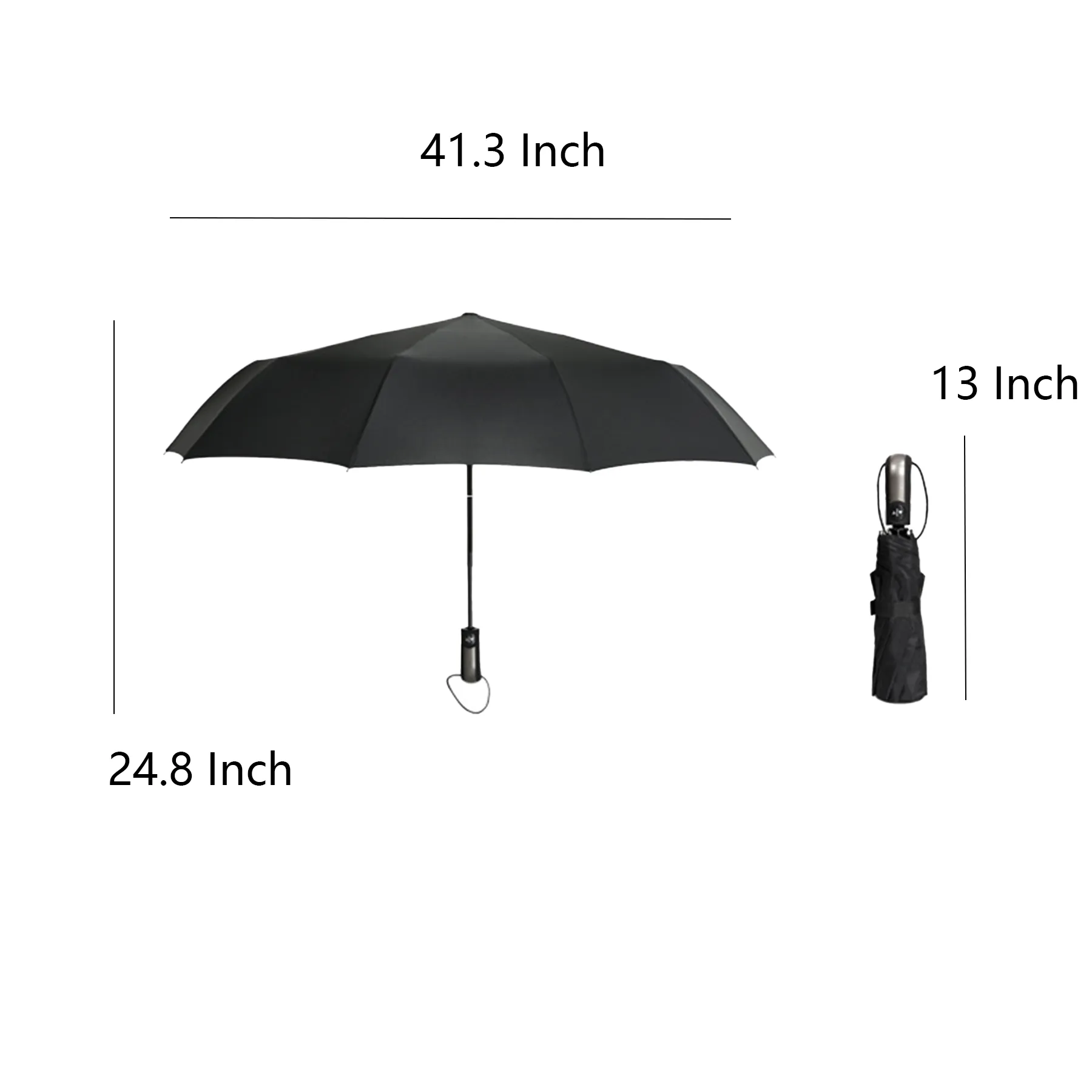Compact Travel Umbrella With Wind Resistant Frame - Image 2