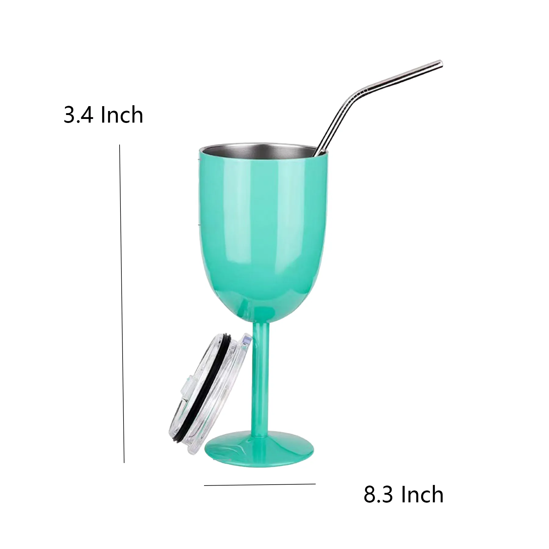 Insulated Stainless Steel Stemless Wine Cup With Lid - Image 2