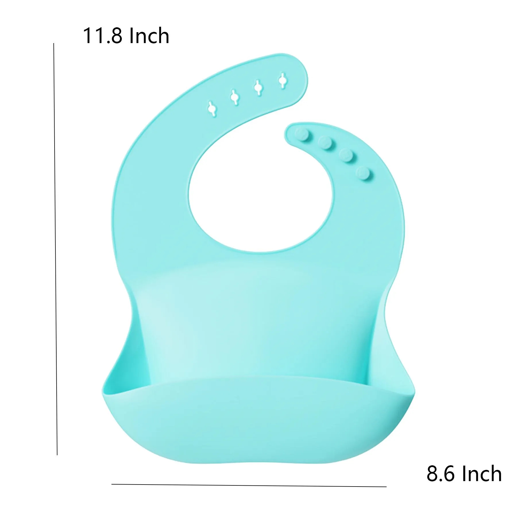 Adjustable Silicone Baby Bib With Food Catching Pocket - Image 2