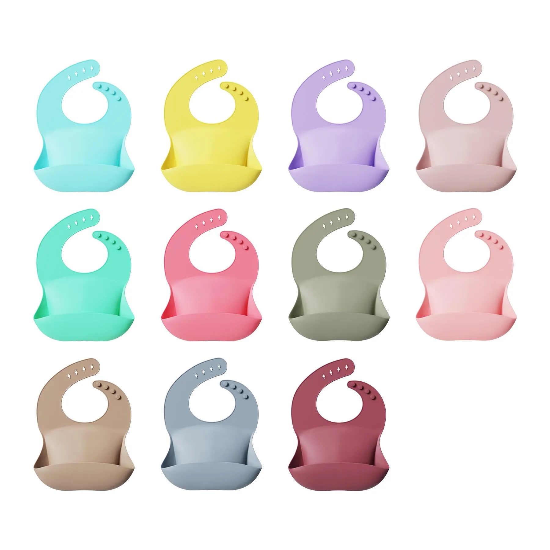 Adjustable Silicone Baby Bib With Food Catching Pocket - Image 3