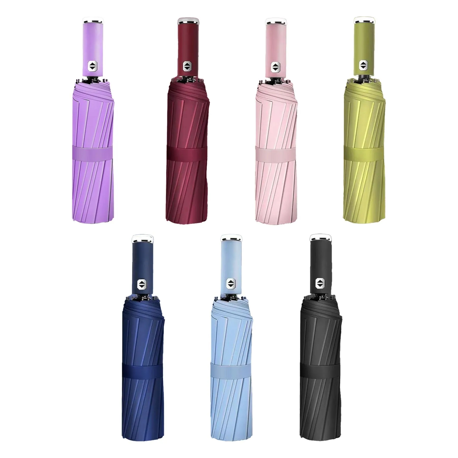 Compact Inverted LED Folding Umbrella For Rain Travel - Image 3