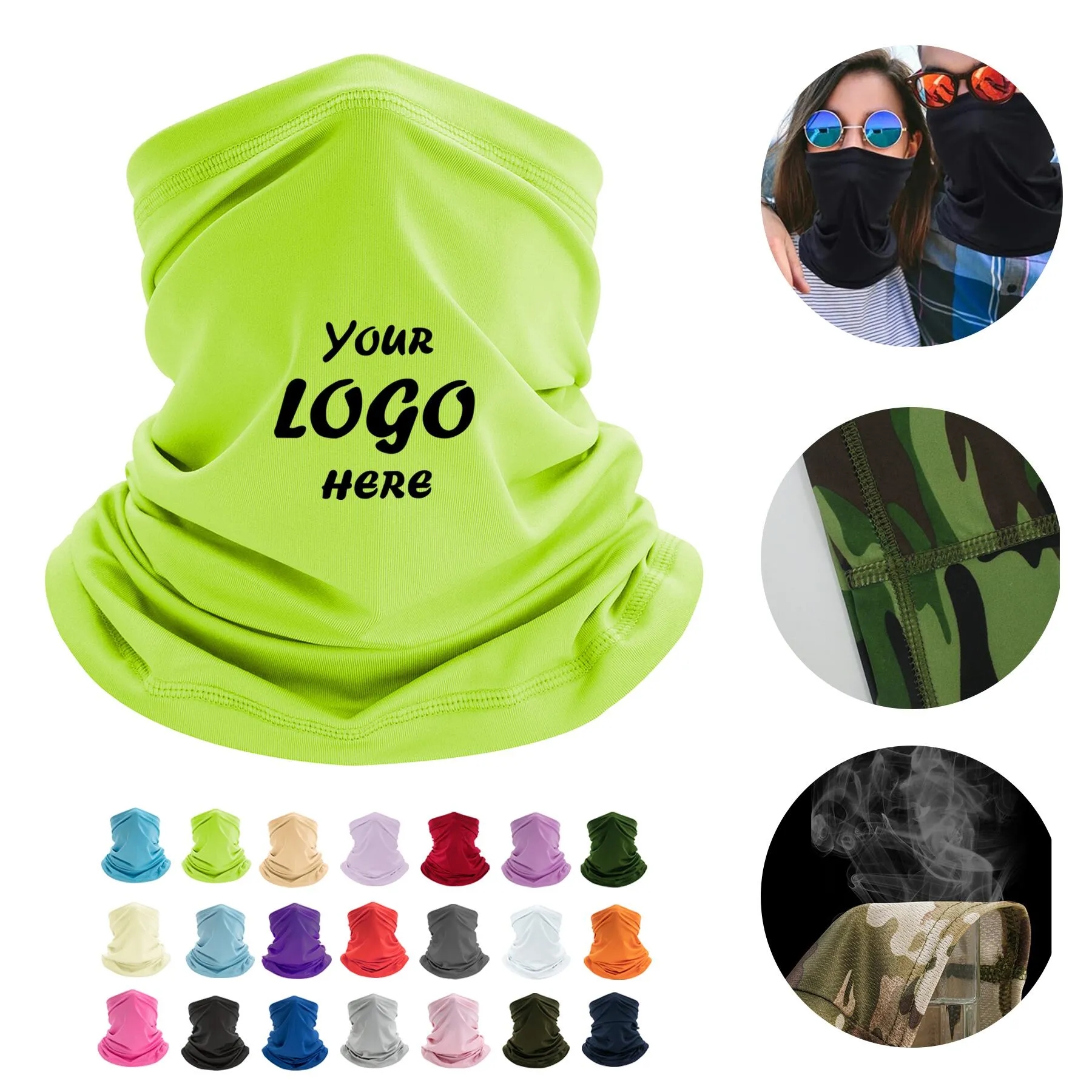 Quick Dry Sun Protection Neck Gaiter For Outdoor Sports
