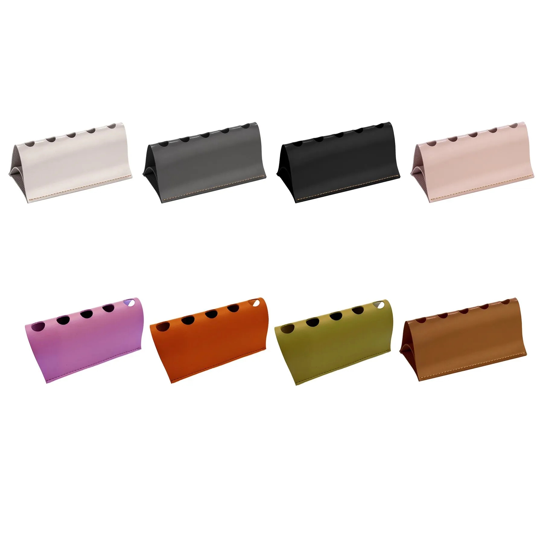 Foldable Polyurethane Desk Pen Holder With Five Slots - Image 3