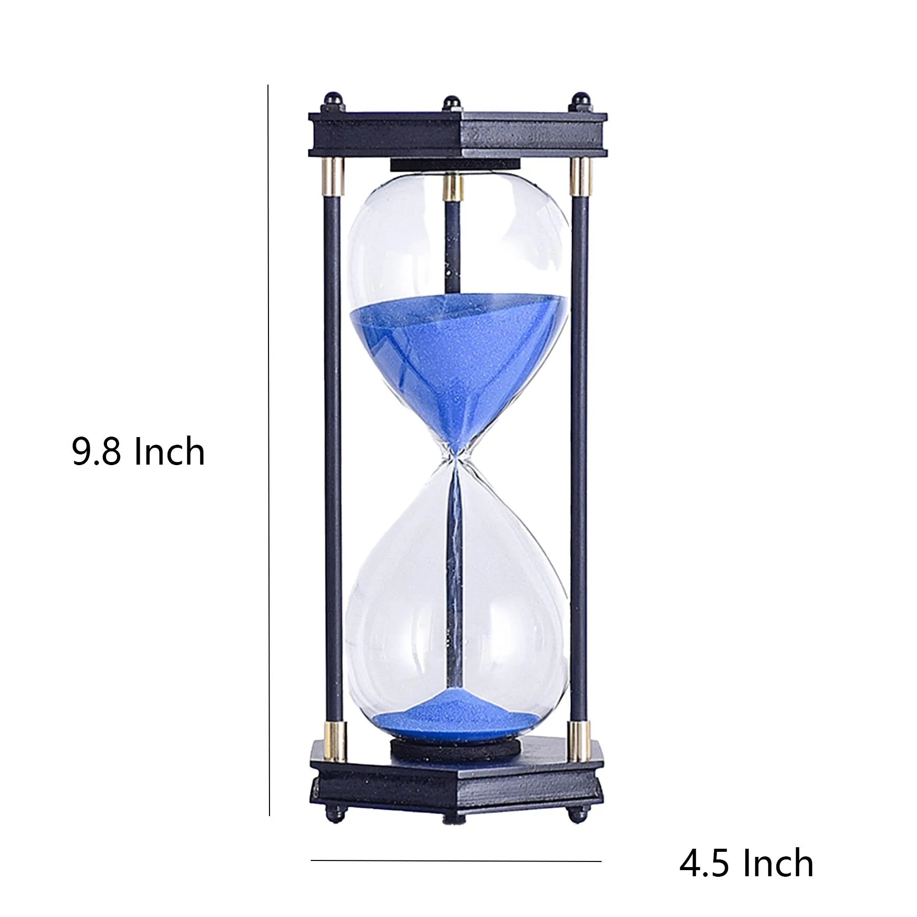 Decorative Borosilicate Glass Hourglass Timer For Desk - Image 2