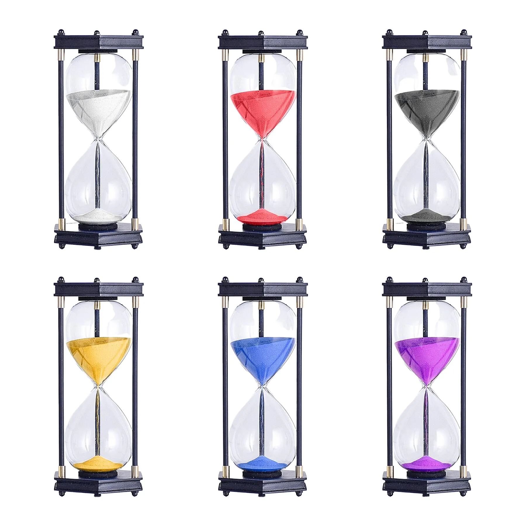 Decorative Borosilicate Glass Hourglass Timer For Desk - Image 3
