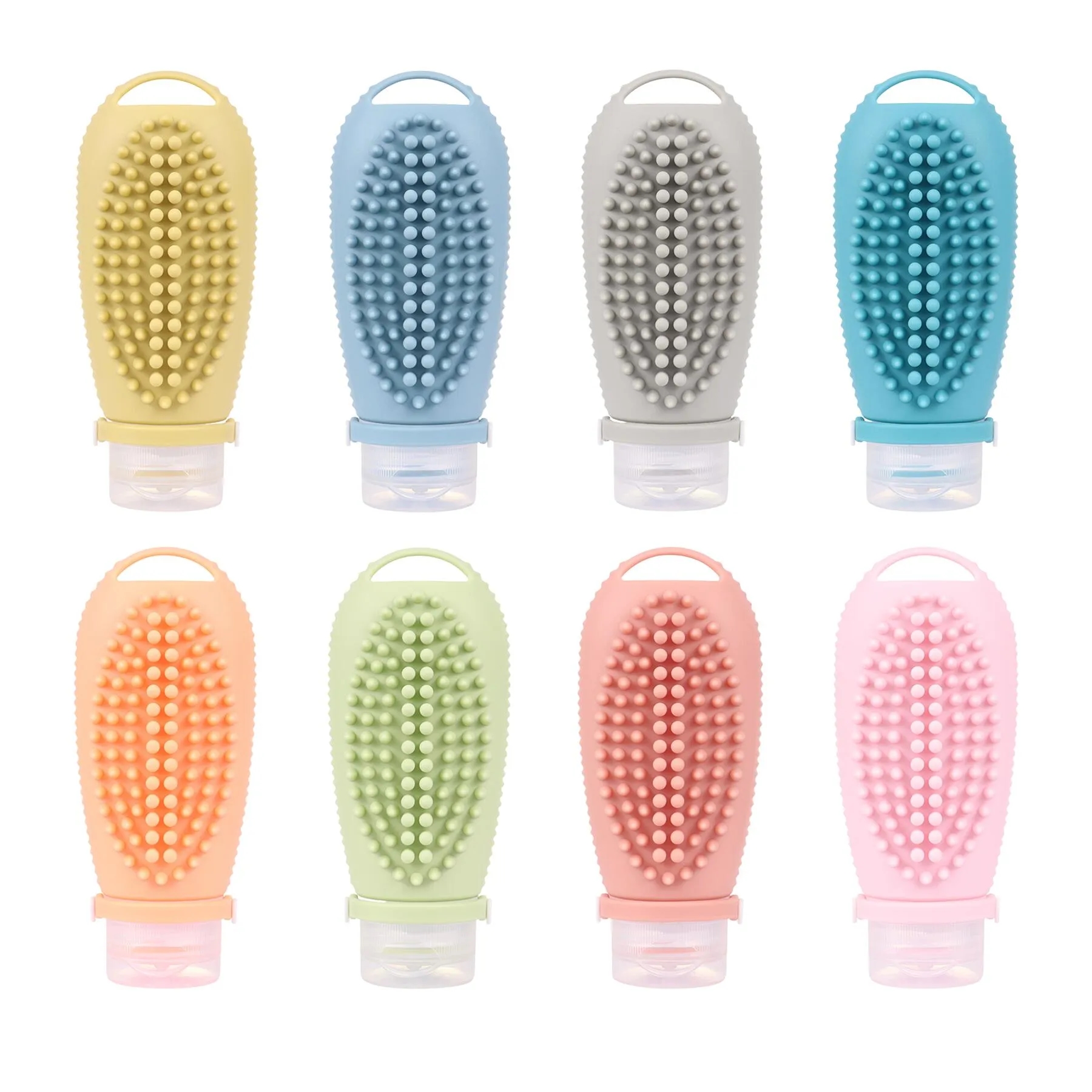 Leakproof Silicone Toiletry Bottle With Scalp Brush - Image 3