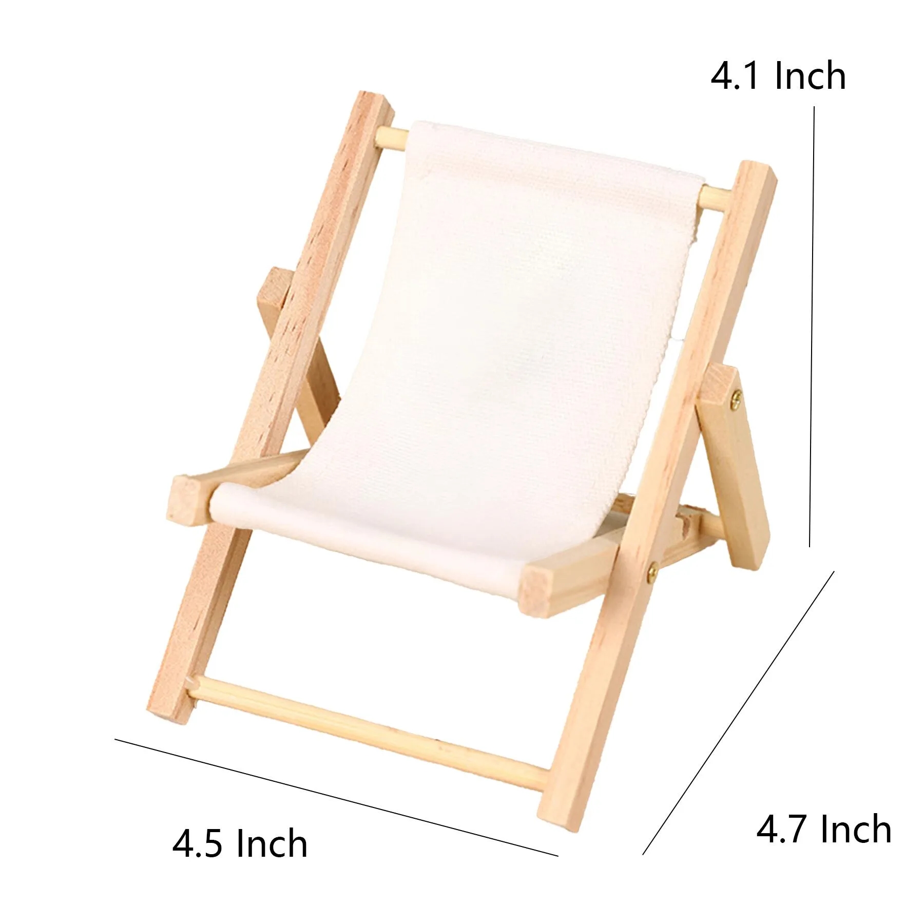 Folding Beach Chair Phone Holder With Canvas Seat - Image 2