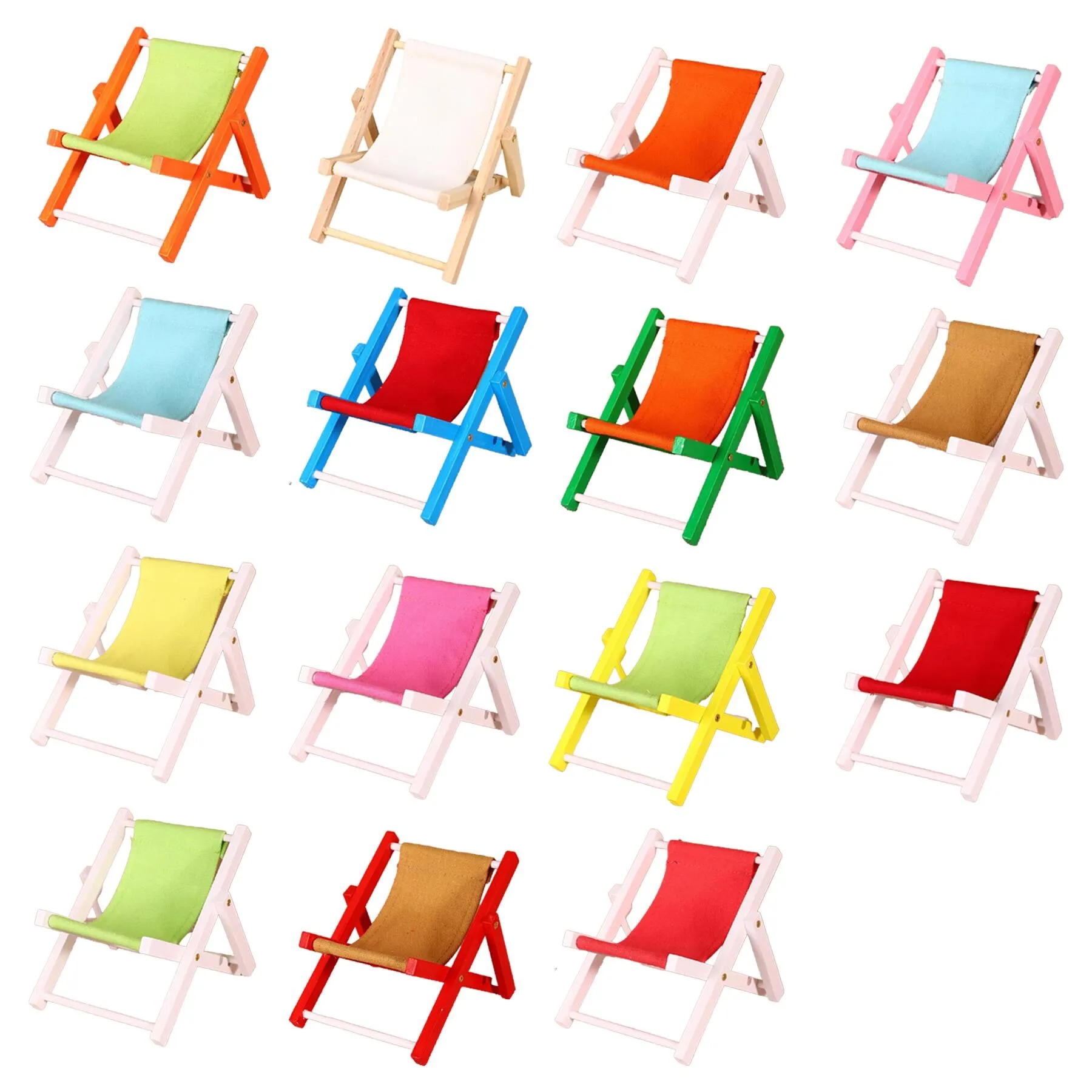 Folding Beach Chair Phone Holder With Canvas Seat - Image 3