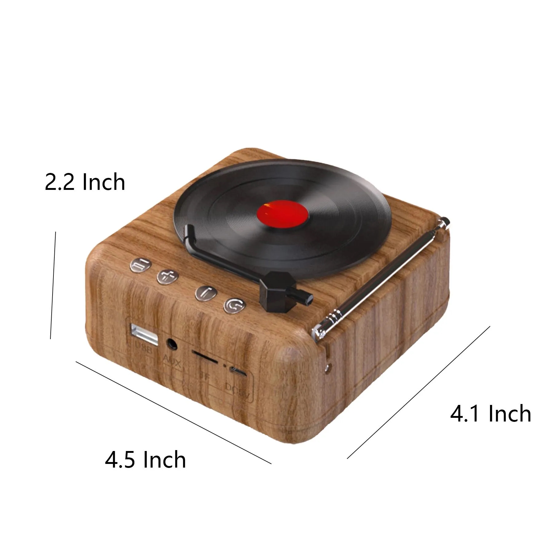 Retro Vinyl Record Bluetooth Speaker With Rotating Disc - Image 2