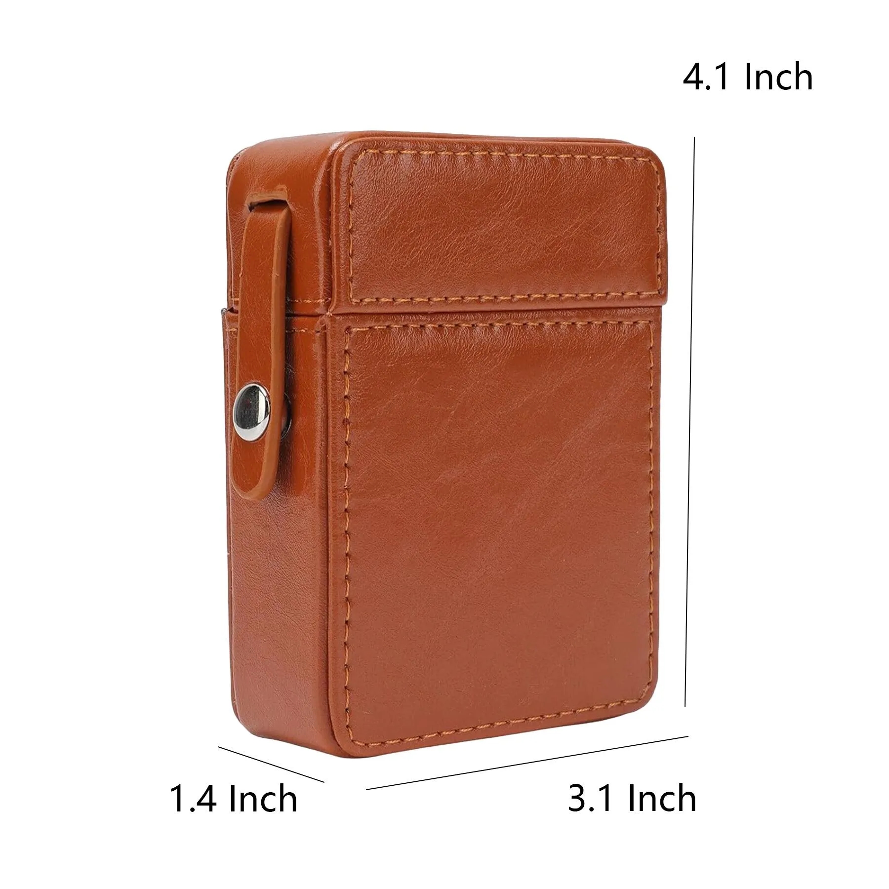Magnetic Polyurethane Cigarette Case With Lighter Pocket - Image 2
