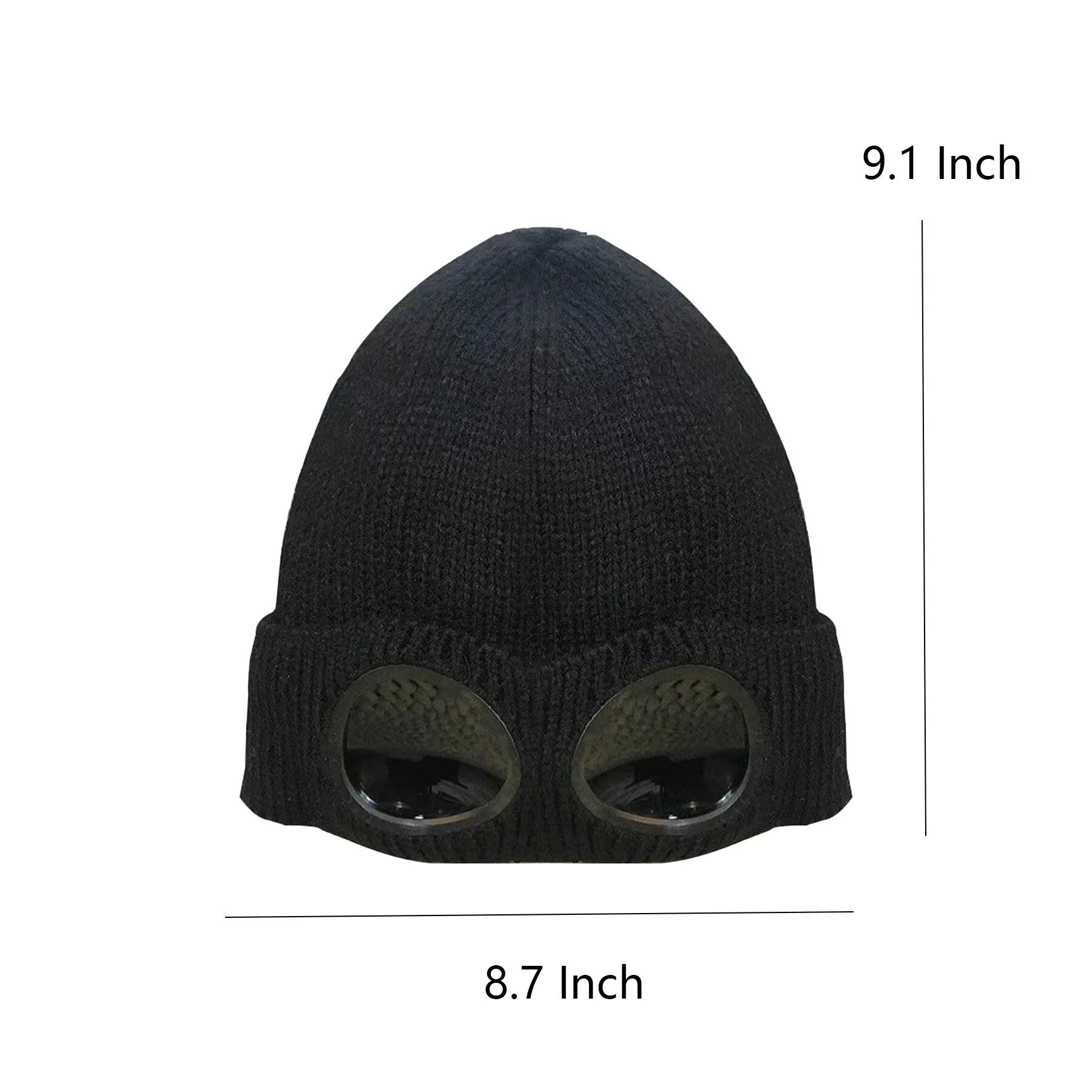 Warm Unisex Goggle Knit Beanie For Winter Sports - Image 2