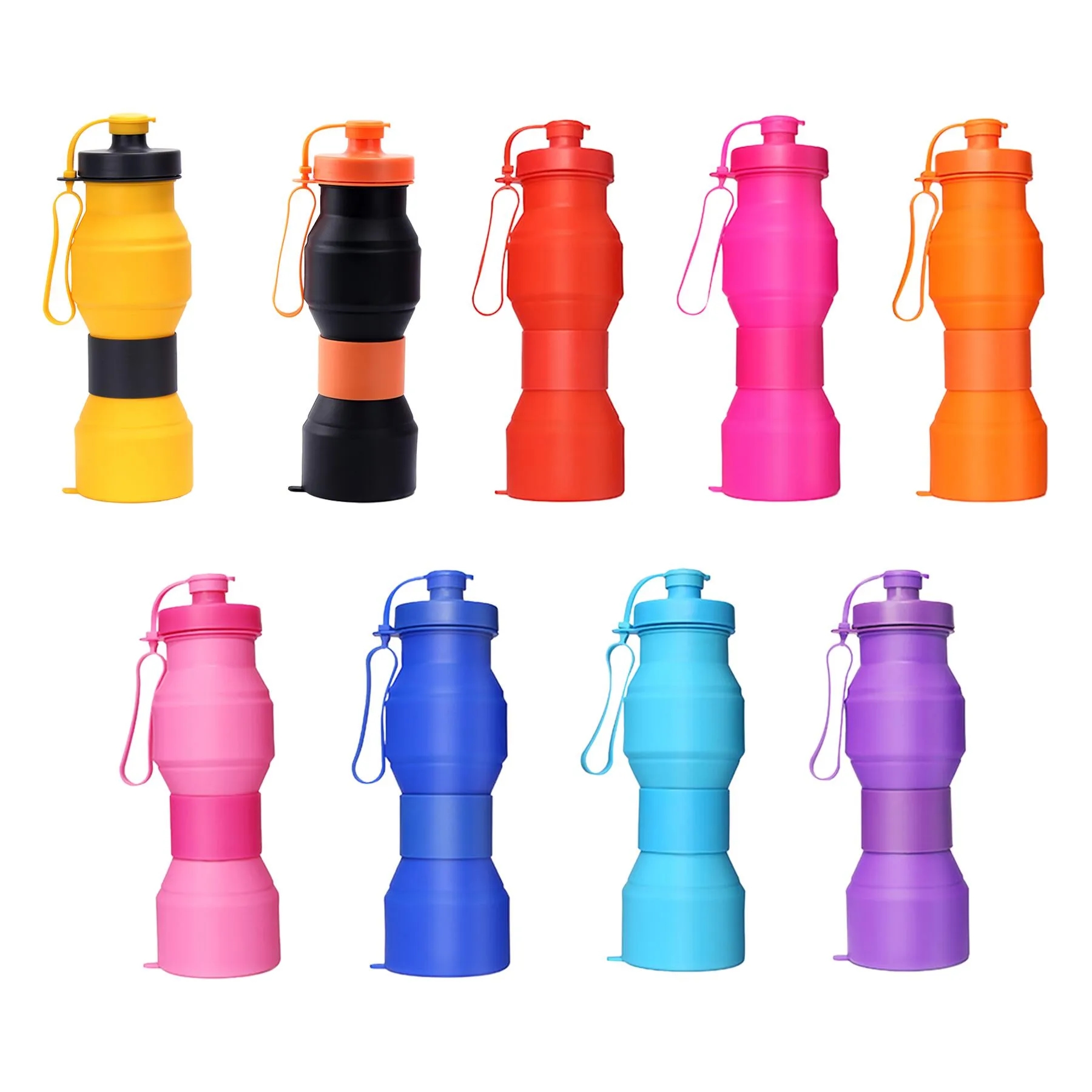 Collapsible 27 Oz Silicone Water Bottle For Travel - Image 3