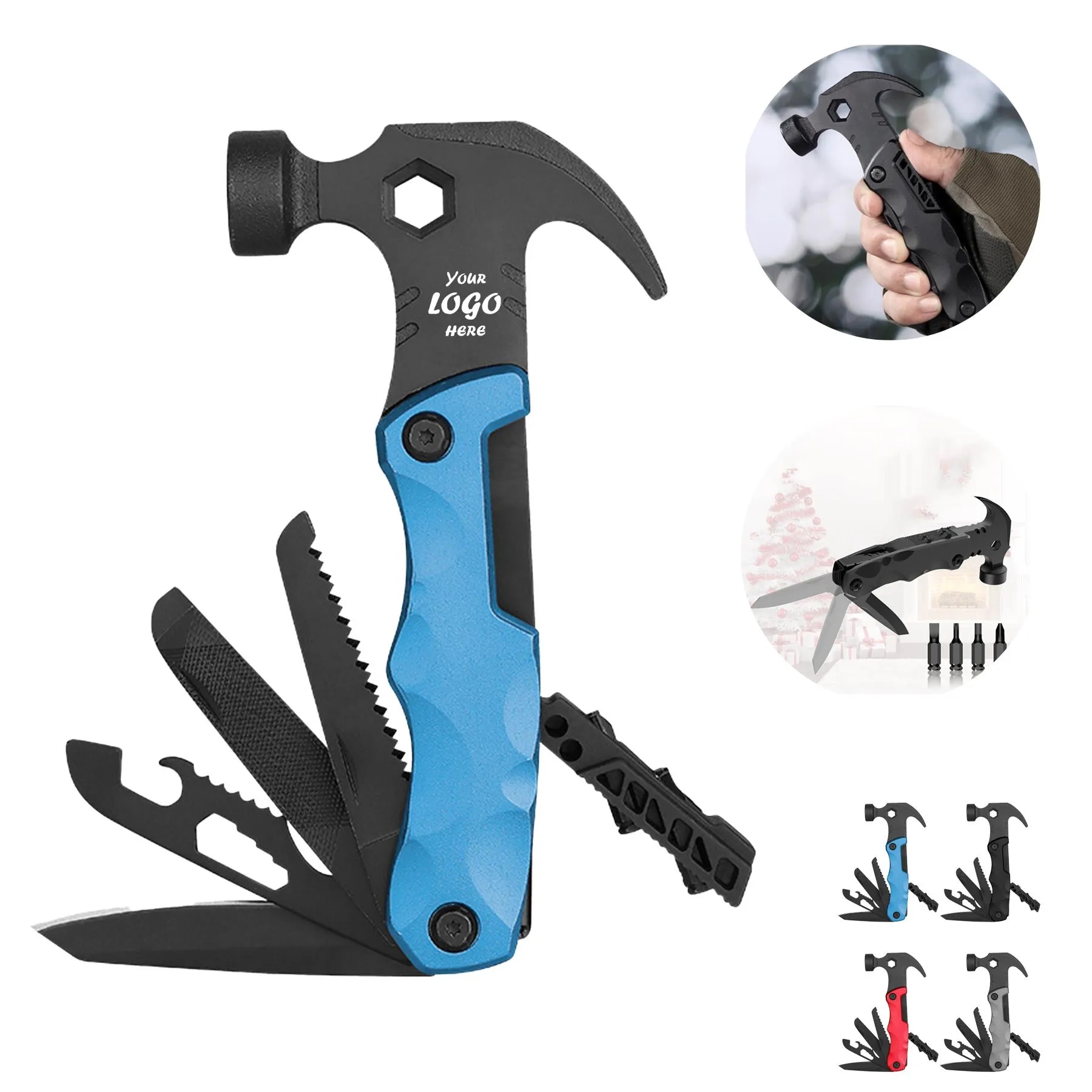 Compact 15 In 1 Alloy Survival Tool For Camping