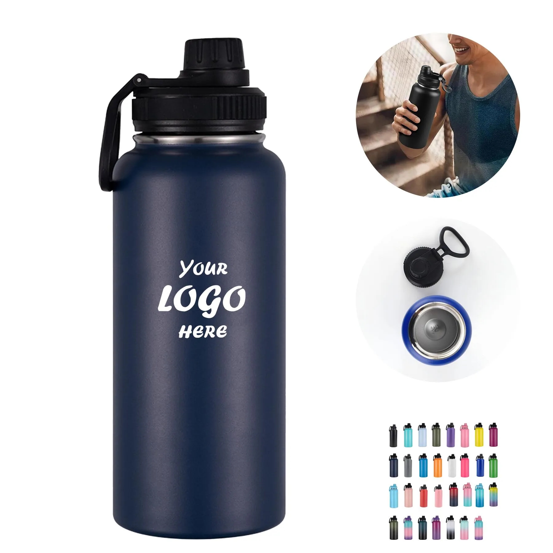 32 Oz Vacuum Insulated Stainless Steel Sports Mug