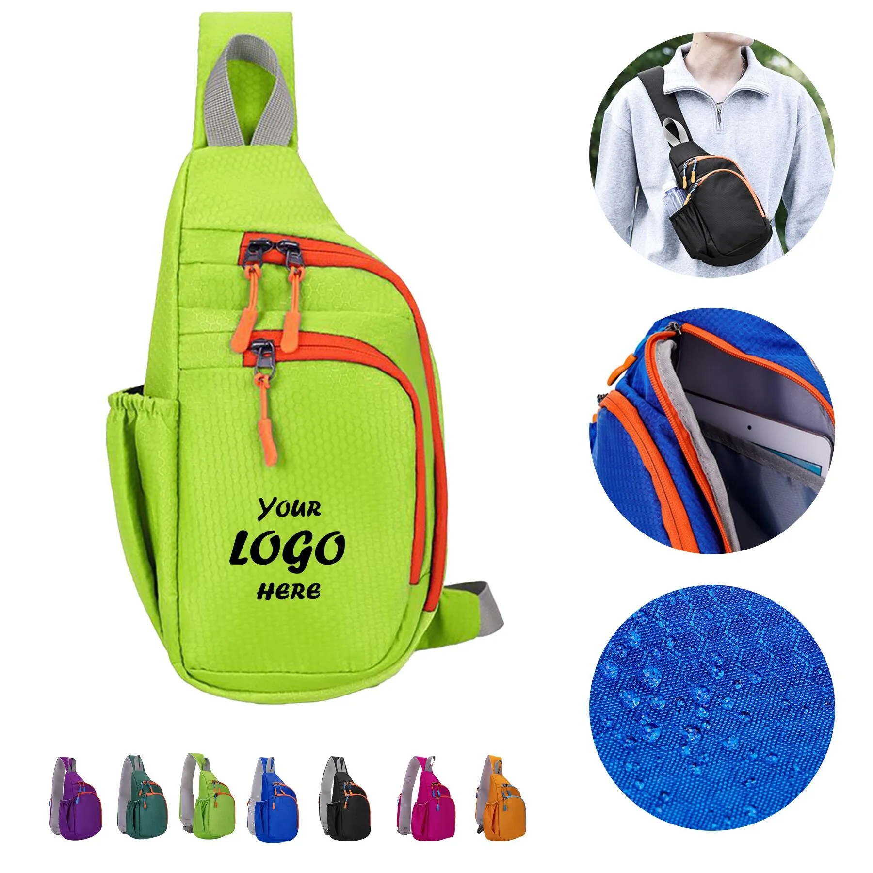 Water Resistant Travel Messenger Bag With Adjustable Strap