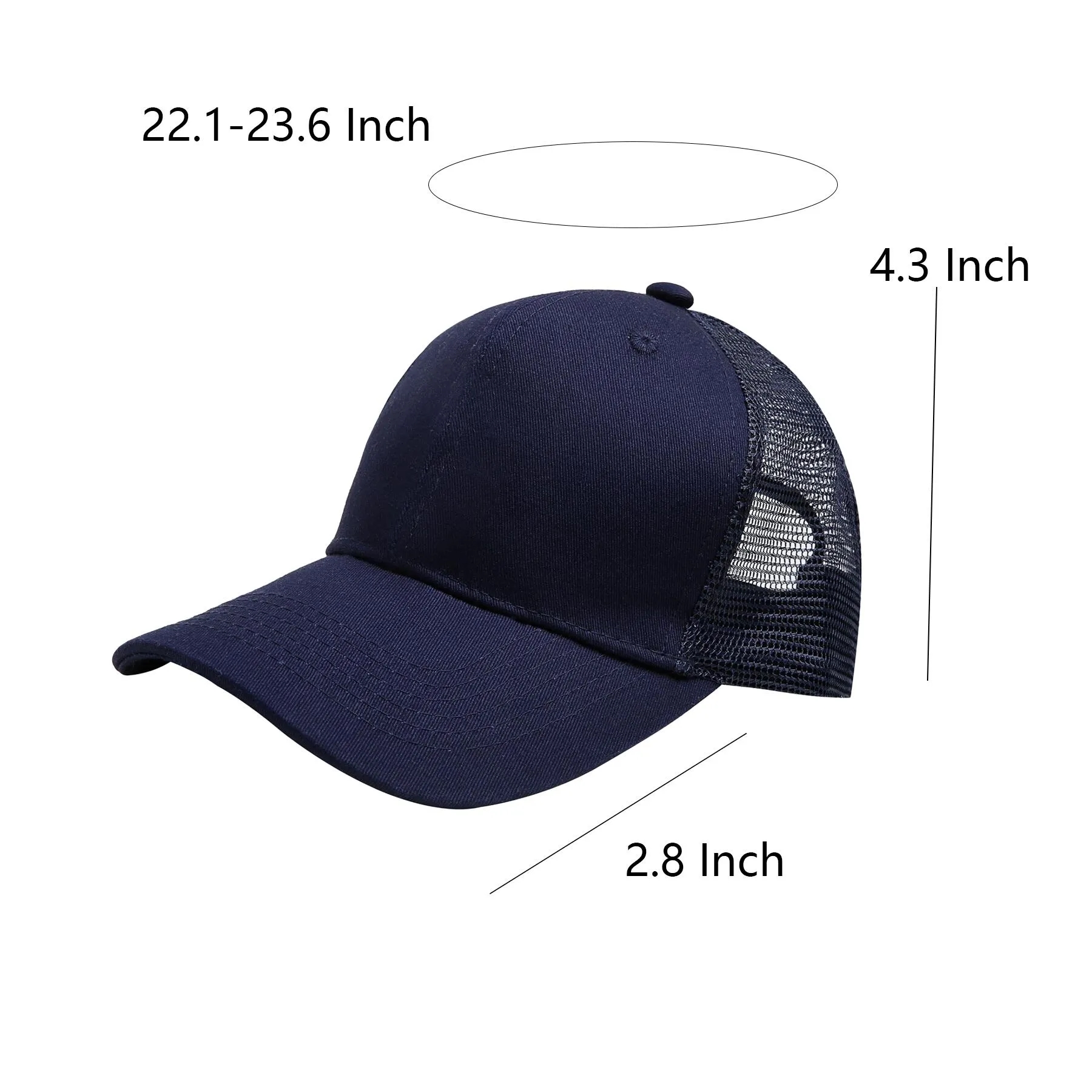 Cotton Twill Mesh Trucker Cap With Adjustable Snapback - Image 2