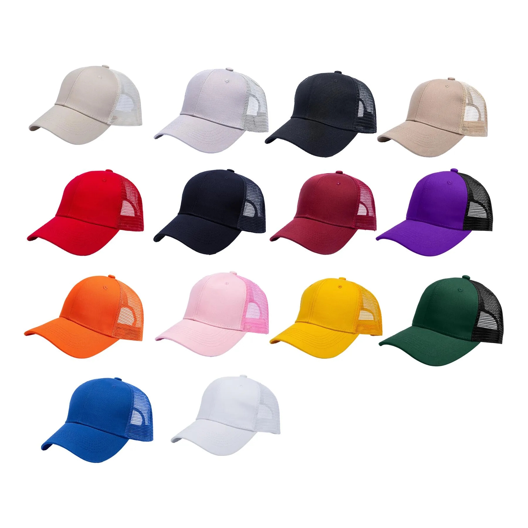 Cotton Twill Mesh Trucker Cap With Adjustable Snapback - Image 3