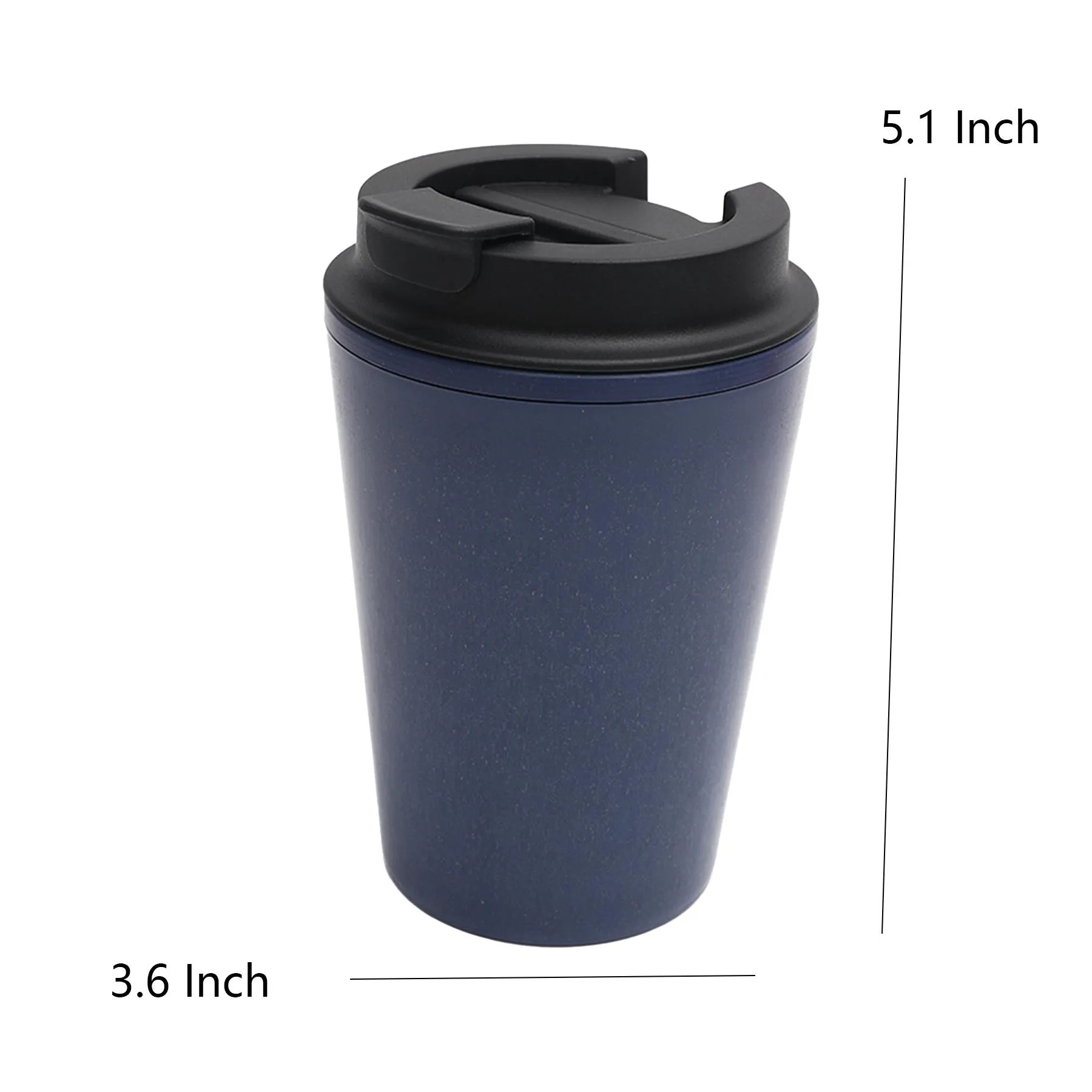 Reusable Double Wall Coffee Style Travel Cup With Lid - Image 2