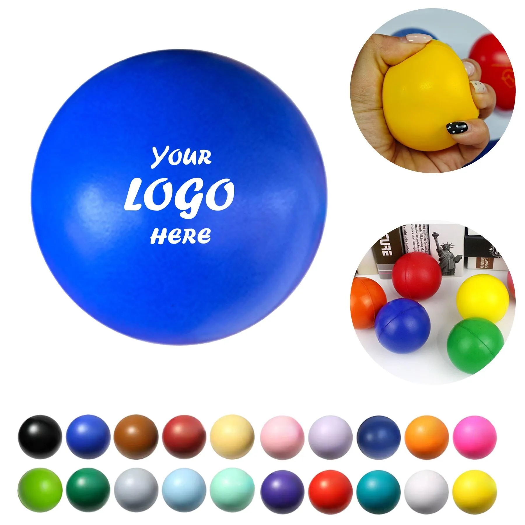 Round Polyurethane Stress Relief Ball For Office Calm